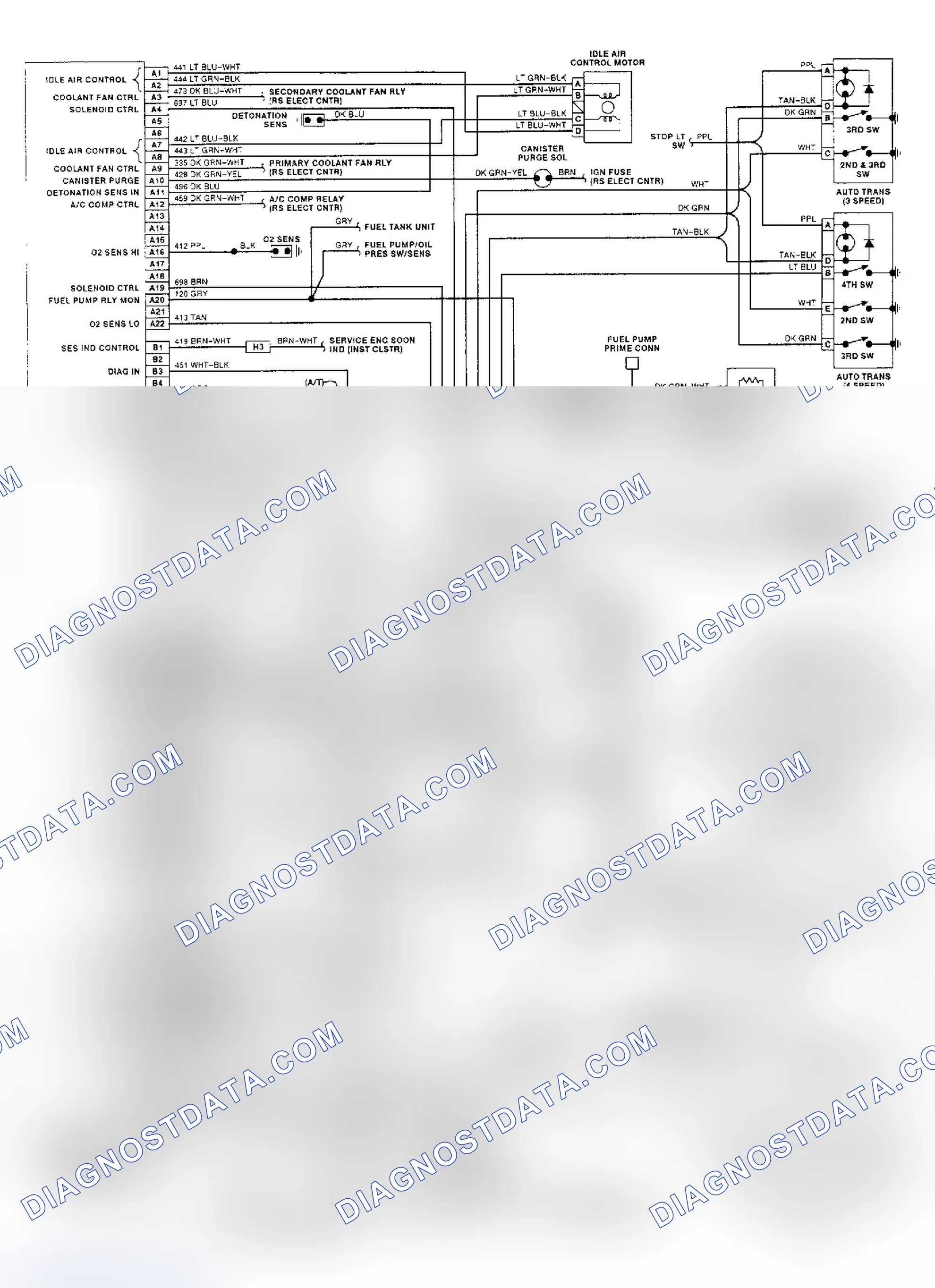 Scheme 83: ECM Wiring Diagram (3.1L VIN T - Cutlass Supreme, Grand Prix, Lumina & Regal)