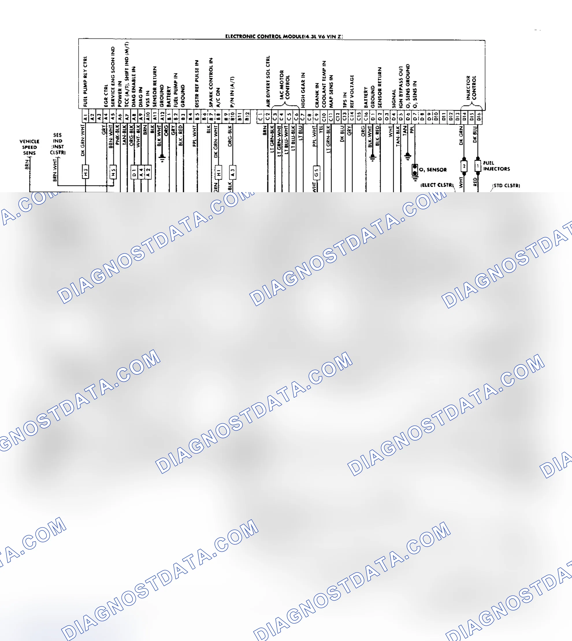 Scheme 67: "M" Series: Astro & Safari (4.3L) Wiring Diagram