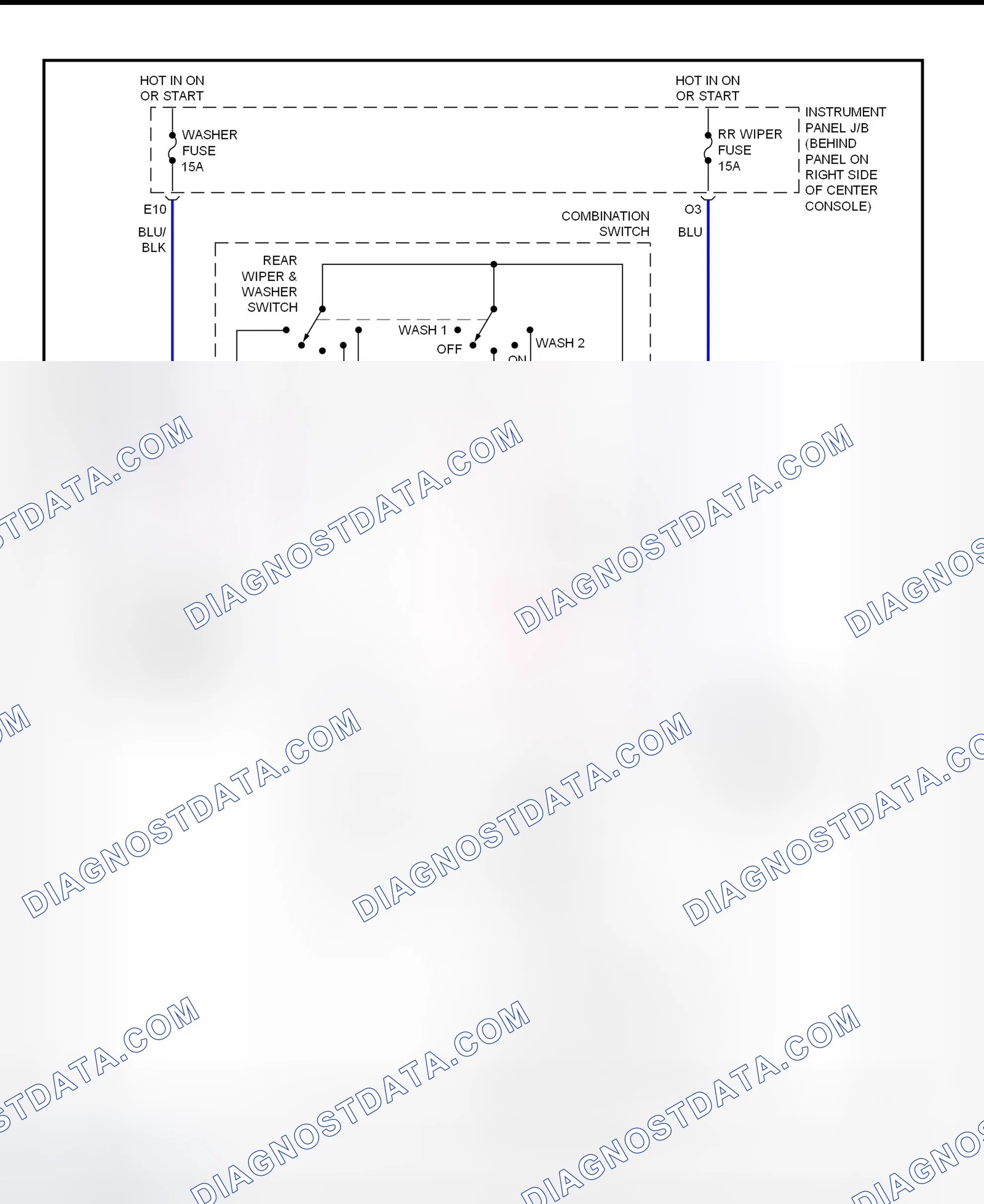Scheme 14: Wiper/Washer System Wiring Diagram (Celica - Rear)