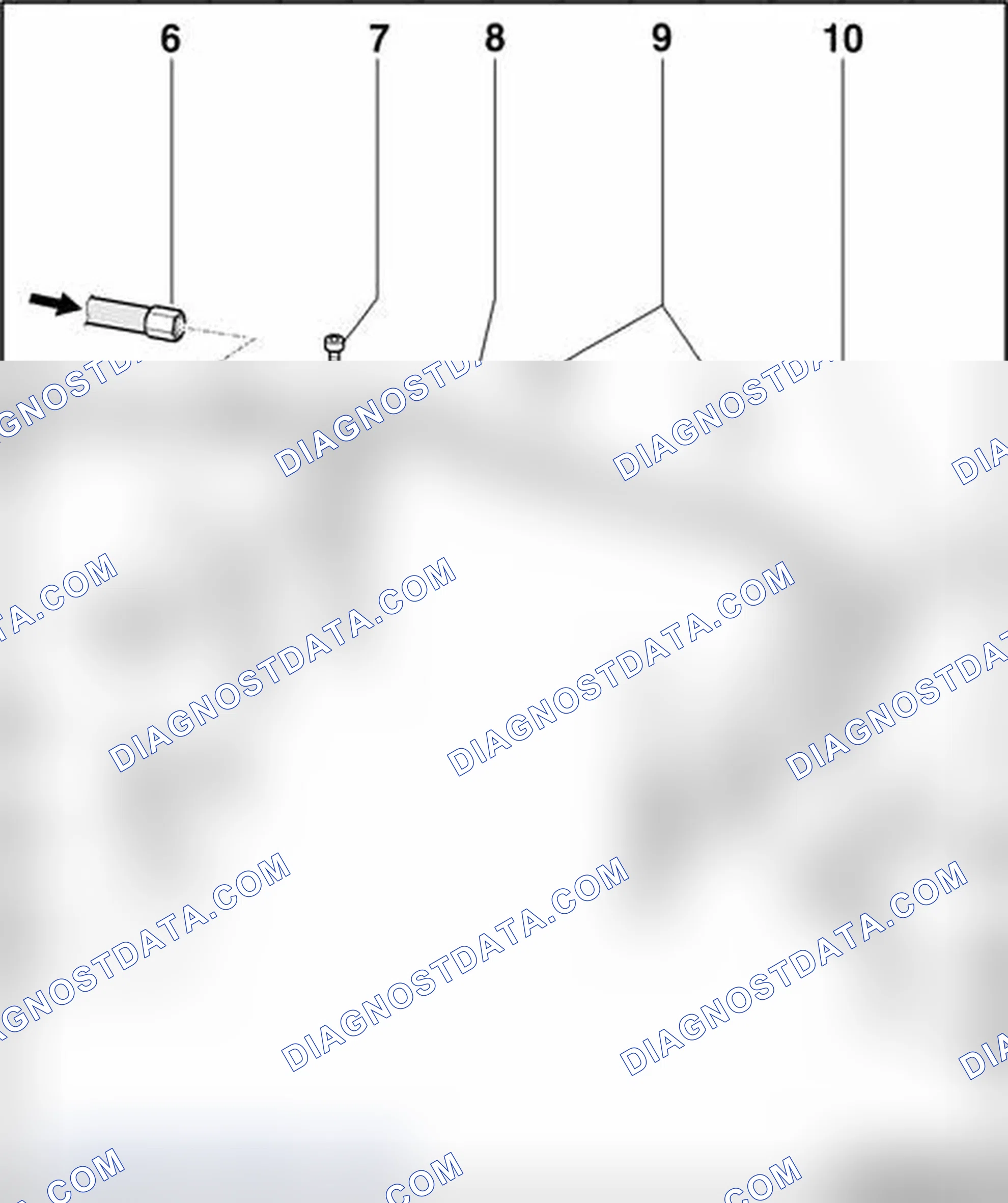 Scheme 535: Fuel rail with injectors, disassembling and assembling