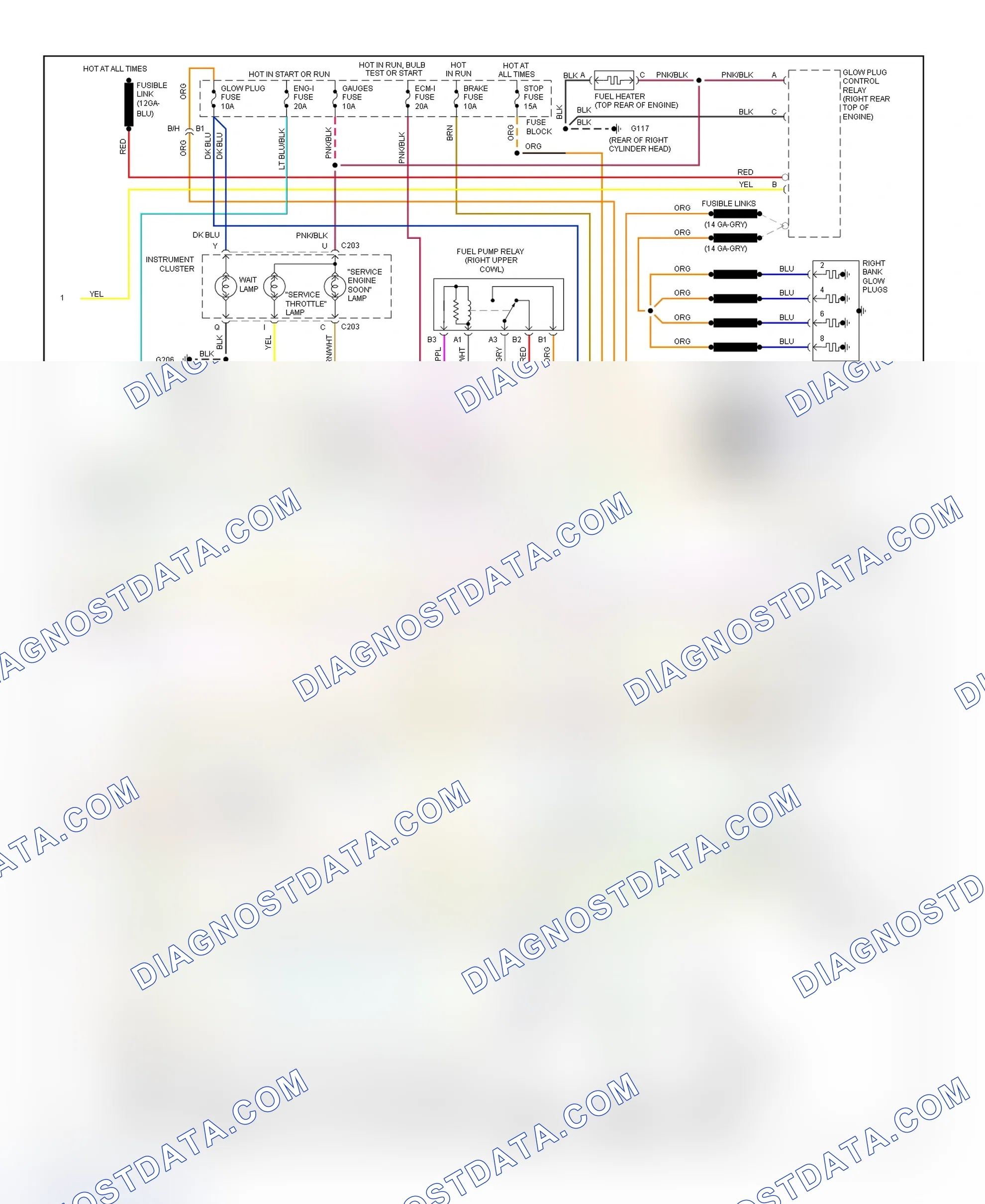 Scheme 234: Wiring Diagram ("C" & "K" Series Pickup, Sierra, Suburban, Tahoe & Yukon - Diesel VIN F & S With 4L80-E - 2 Of 2)