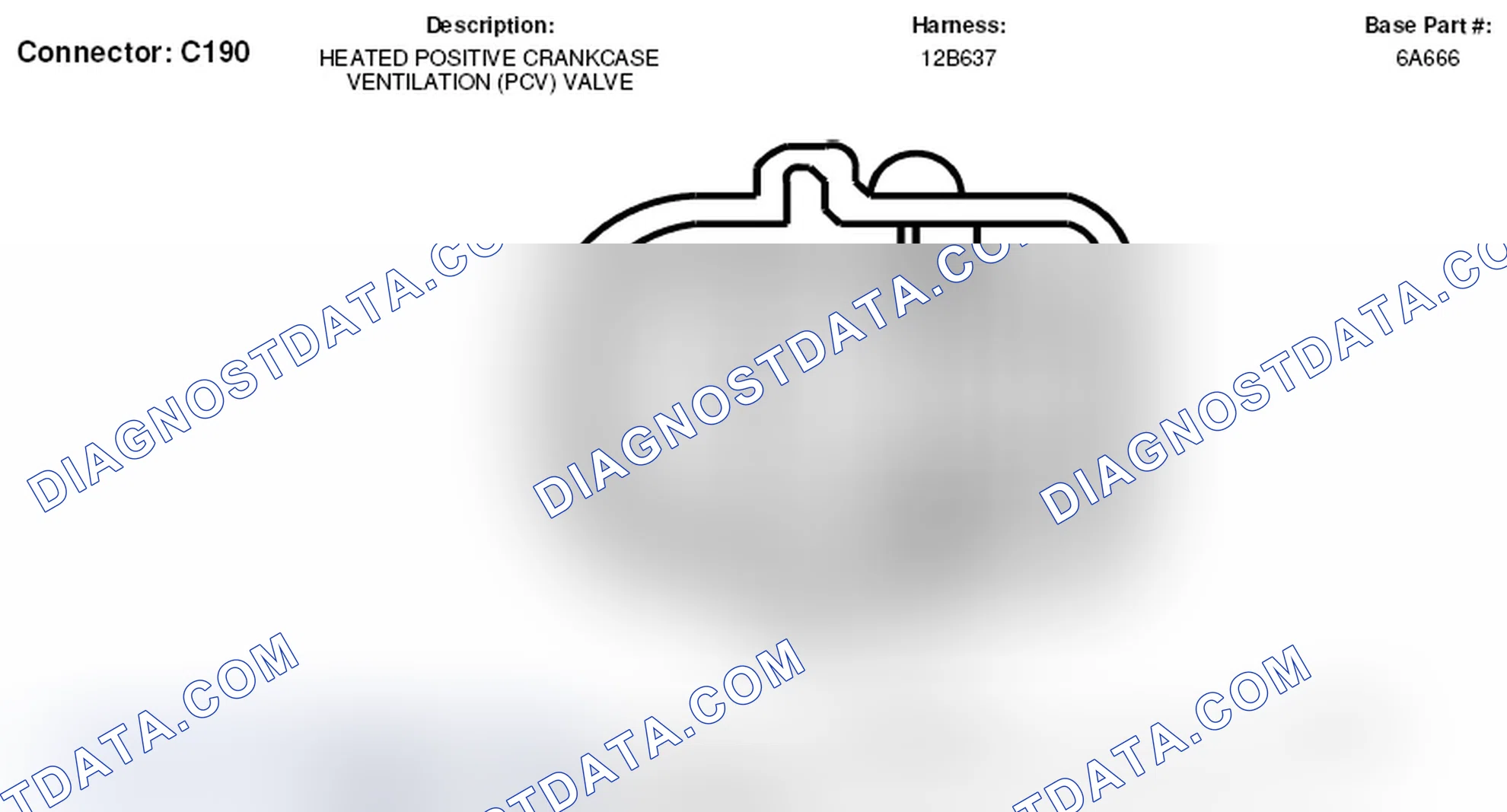 Scheme 68: Heated Positive Crankcase Ventilation Valve Connector End View (C190)