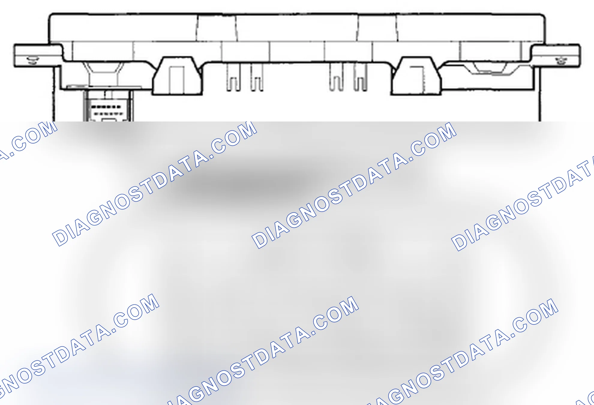 Scheme 72: Audio-HVAC Subdisplay Unit Connector for Inputs and Outputs (With navigation)