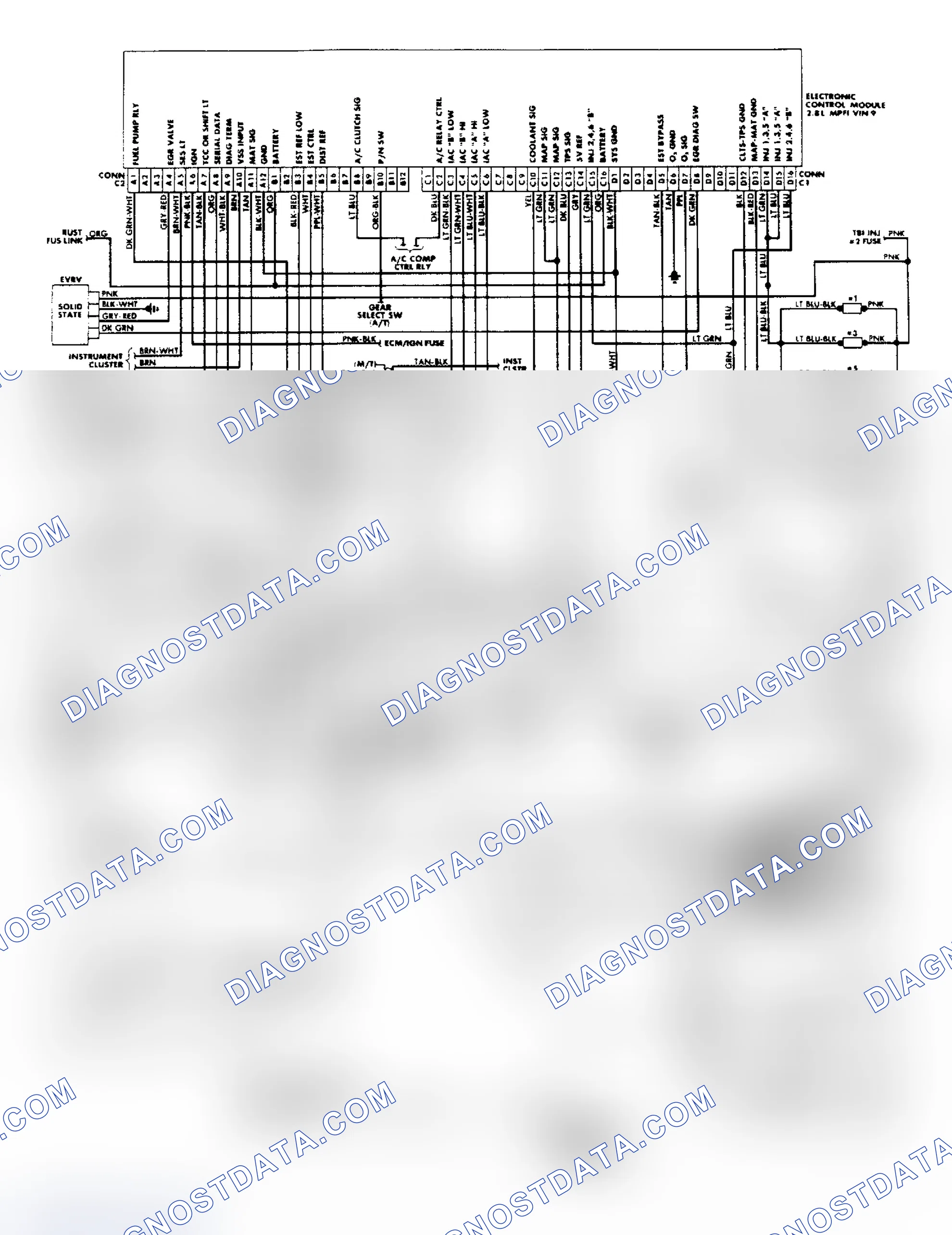 Scheme 23: 1988 Fiero 2.8L Fuel Injection Wiring Diagram