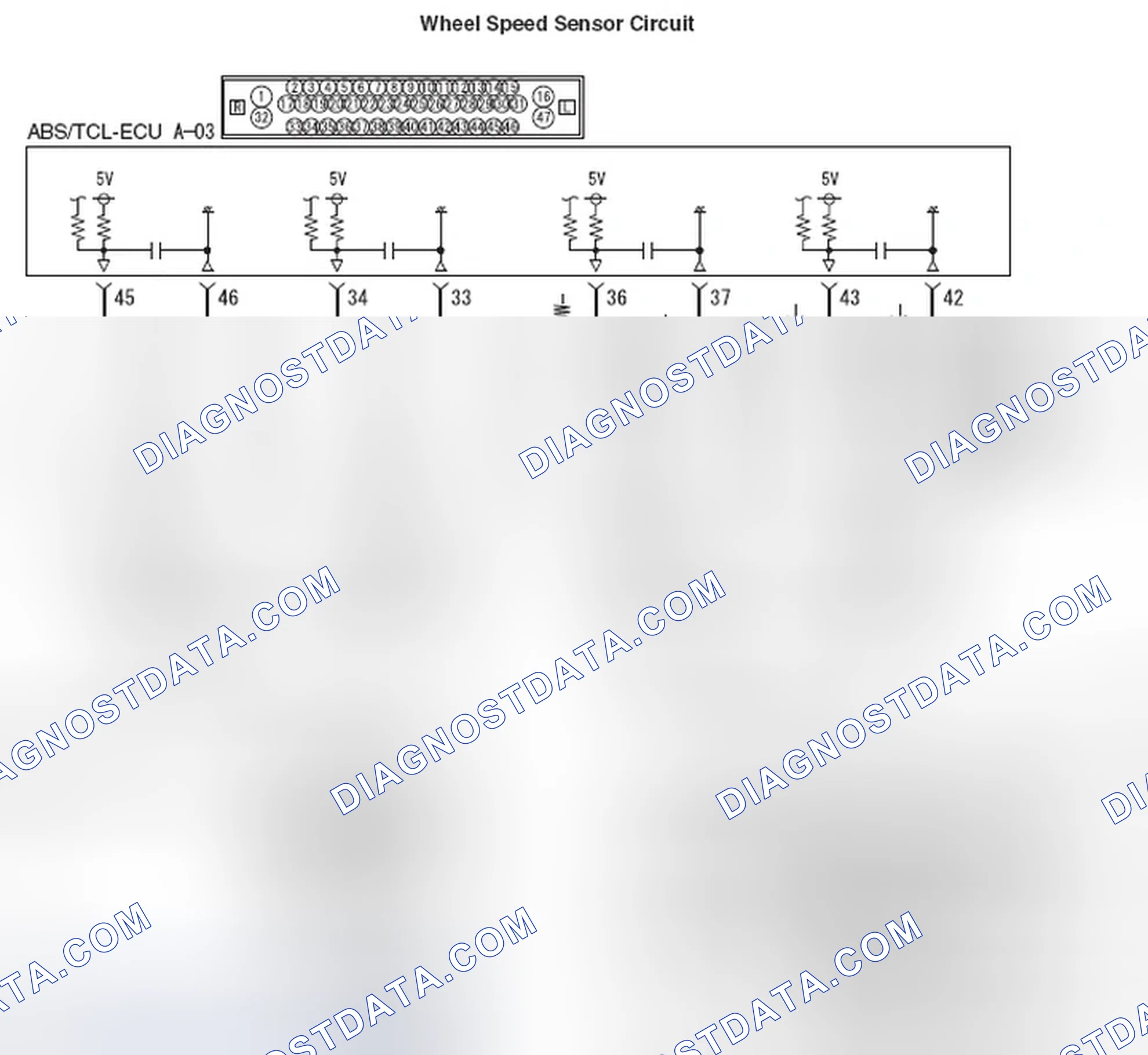 Scheme 284: DTC C1200: FRONT RIGHT WHEEL SPEED SENSOR (OPEN CIRCUIT OR SHORT CIRCUIT)