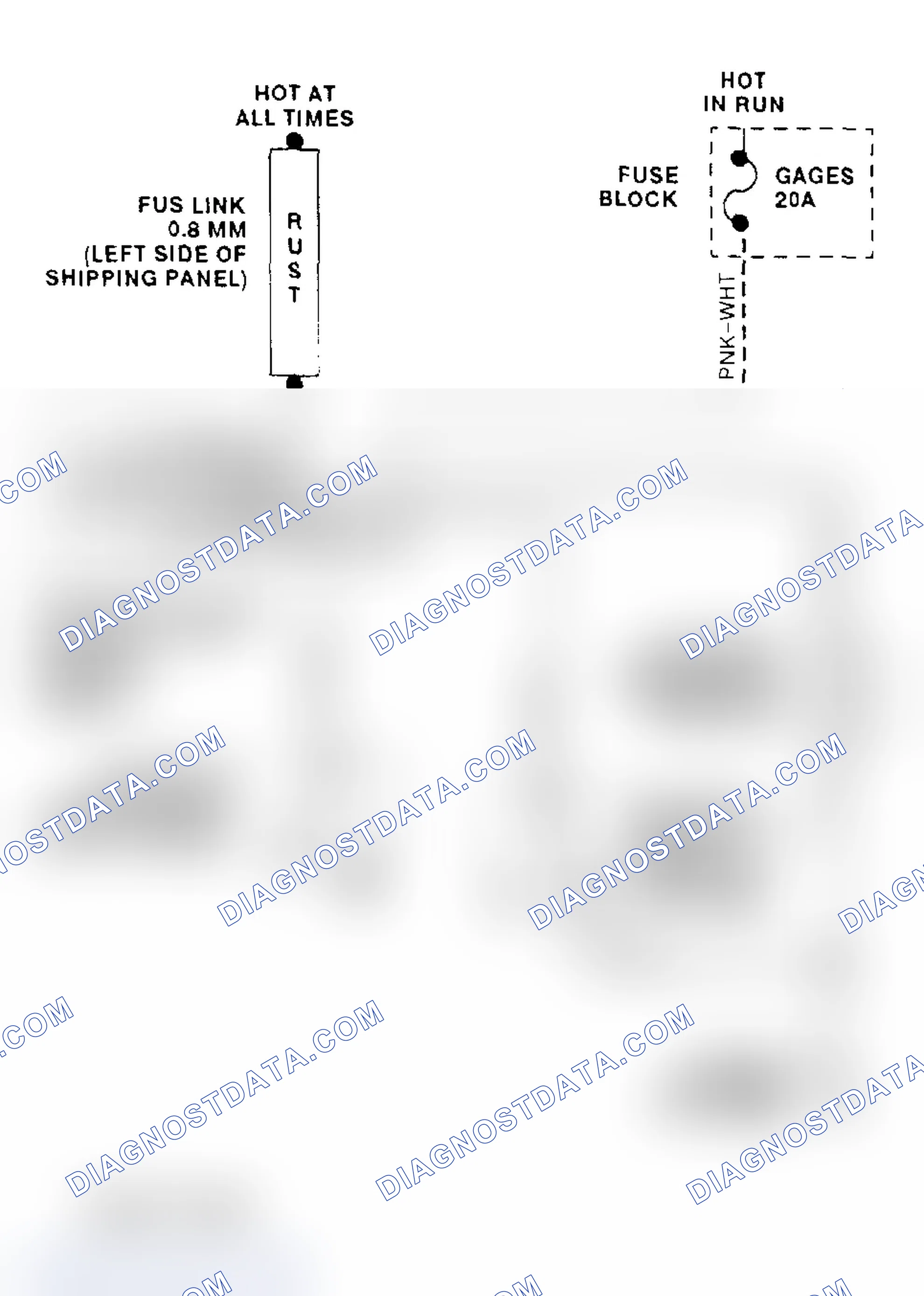 Scheme 6: Cooling Fan Circuit Wiring Diagram ("P" Series - 7.4L VIN N)