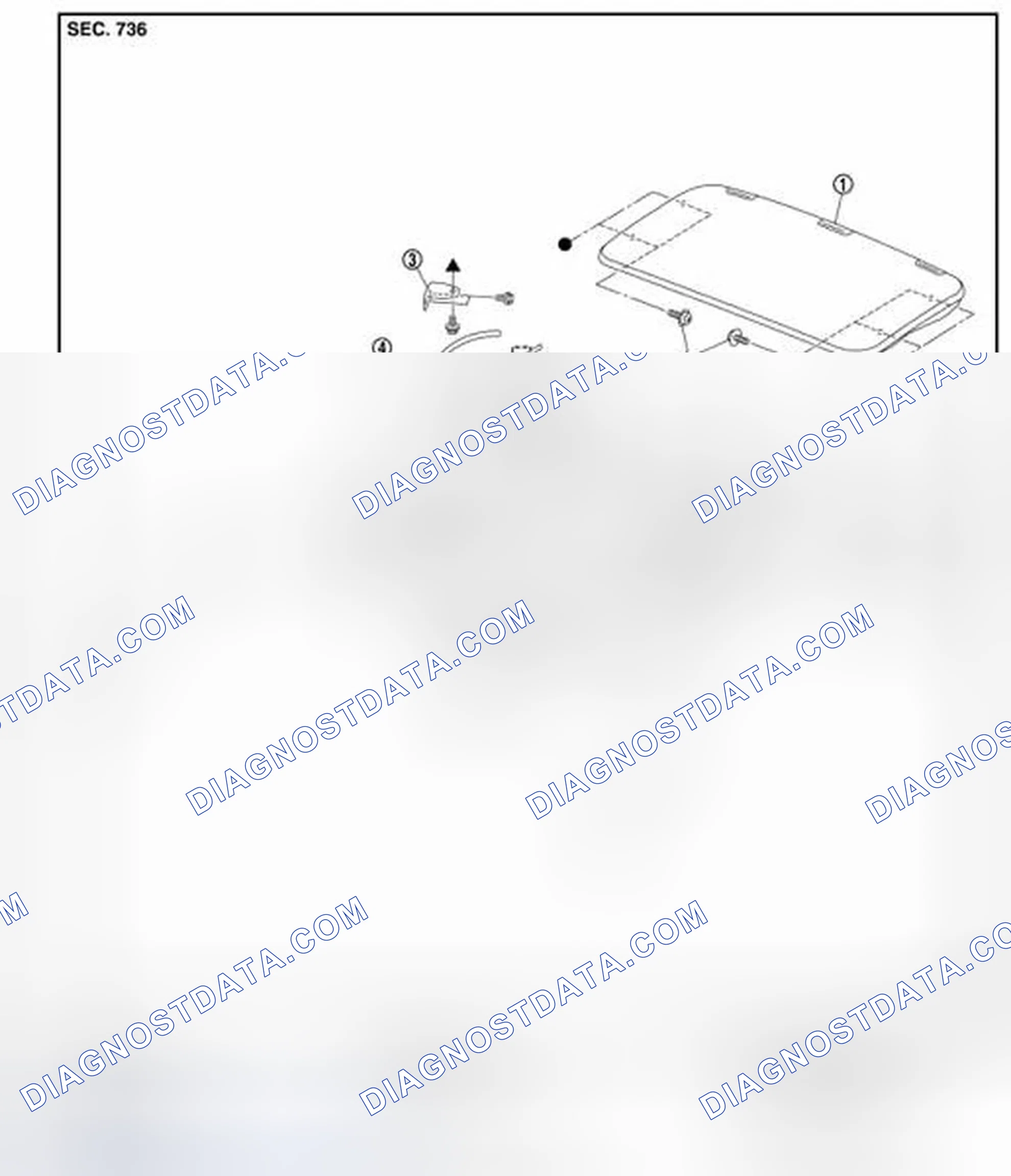 Scheme 174: FRONT SUNROOF: Exploded View