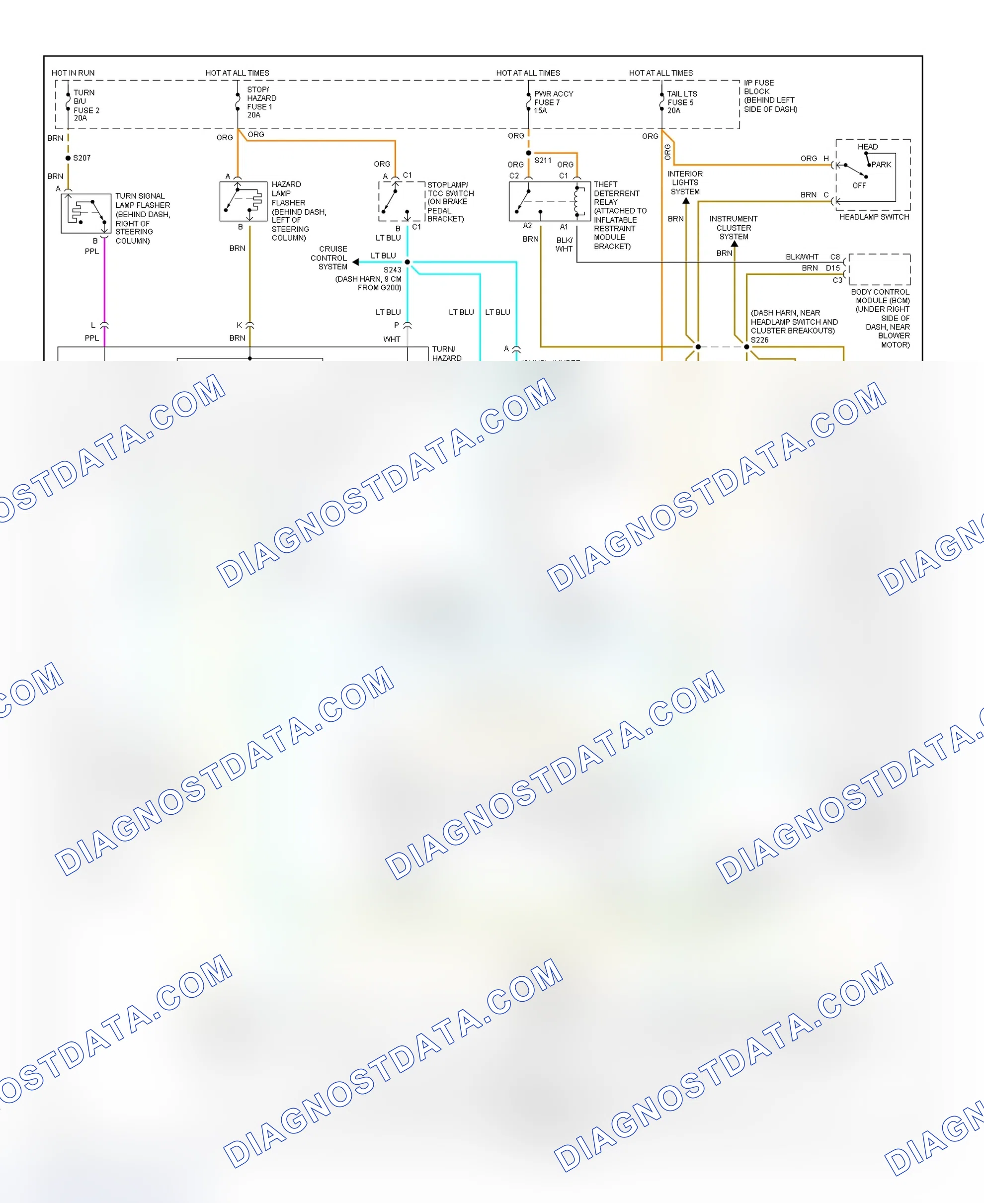 Scheme 9: Exterior Lights Wiring Diagram (Camaro)