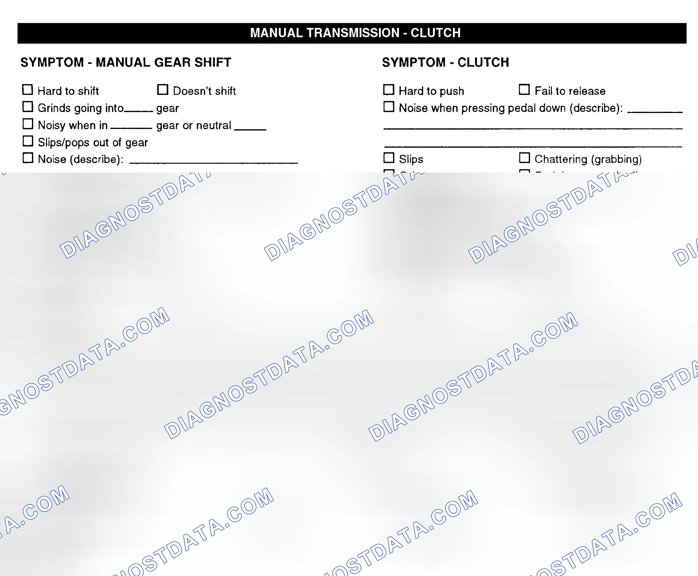 Scheme 10: Manual Transmission & Clutch