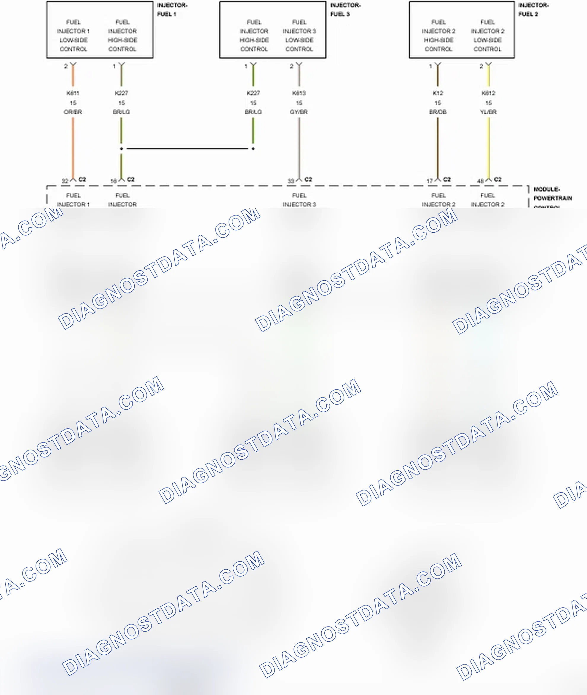 Scheme 567: P0201-FUEL INJECTOR 1 CIRCUIT / OPEN