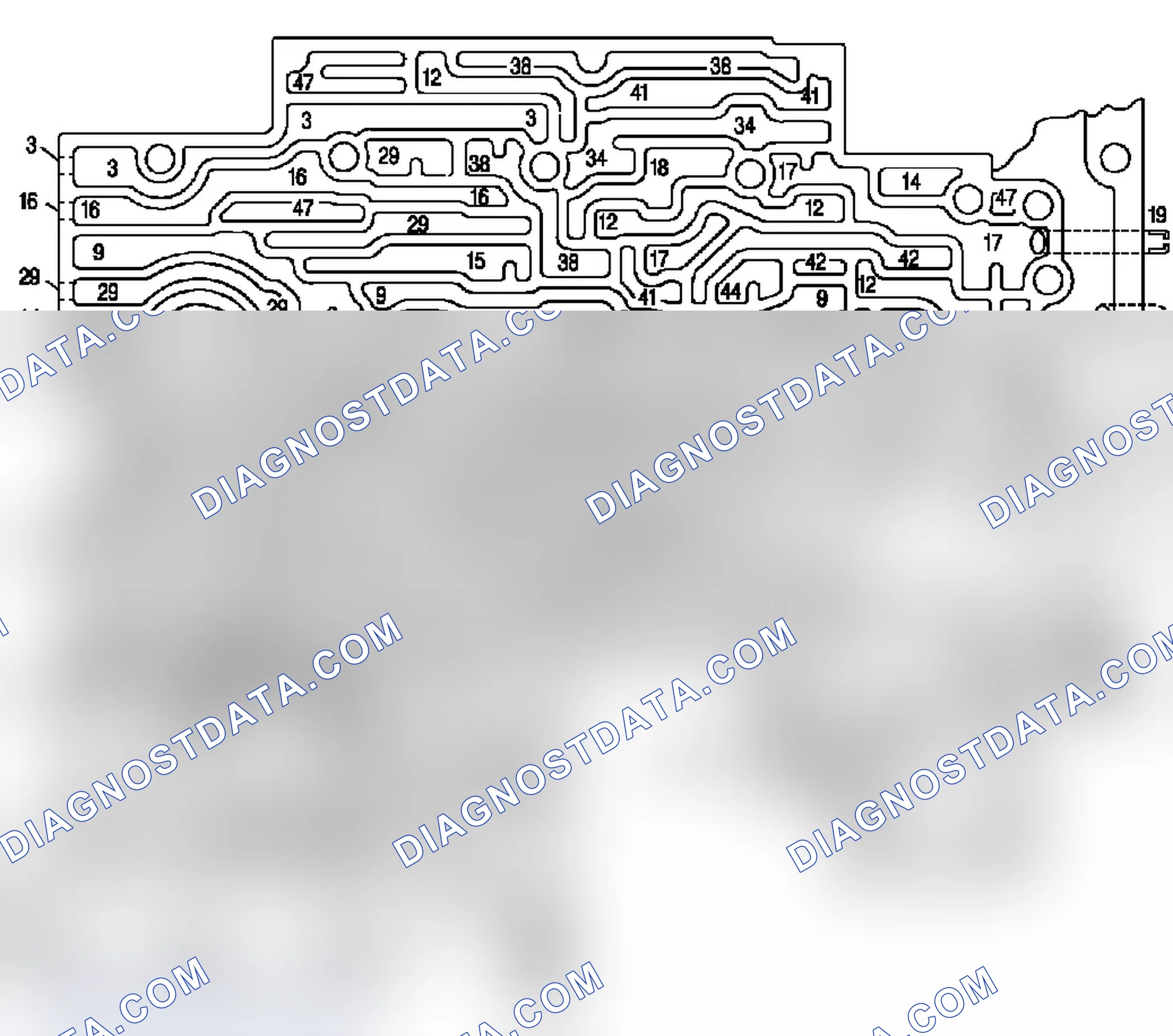 Scheme 30: Case Fluid Passages (Control Valve Body Side)