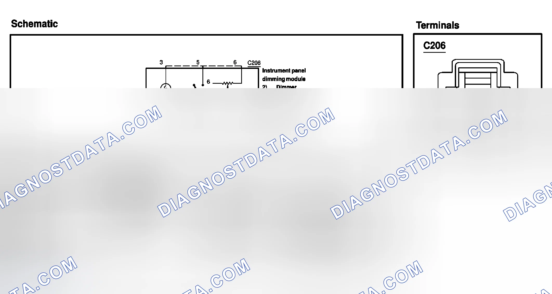 Scheme 95: Instrument panel dimming module, Interior lamps