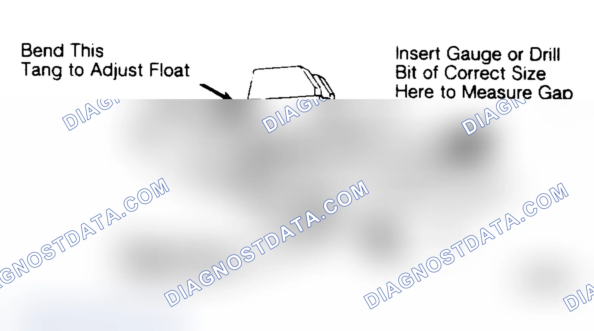 Scheme 6: Float Level Adjustment Bend tang to adjust.