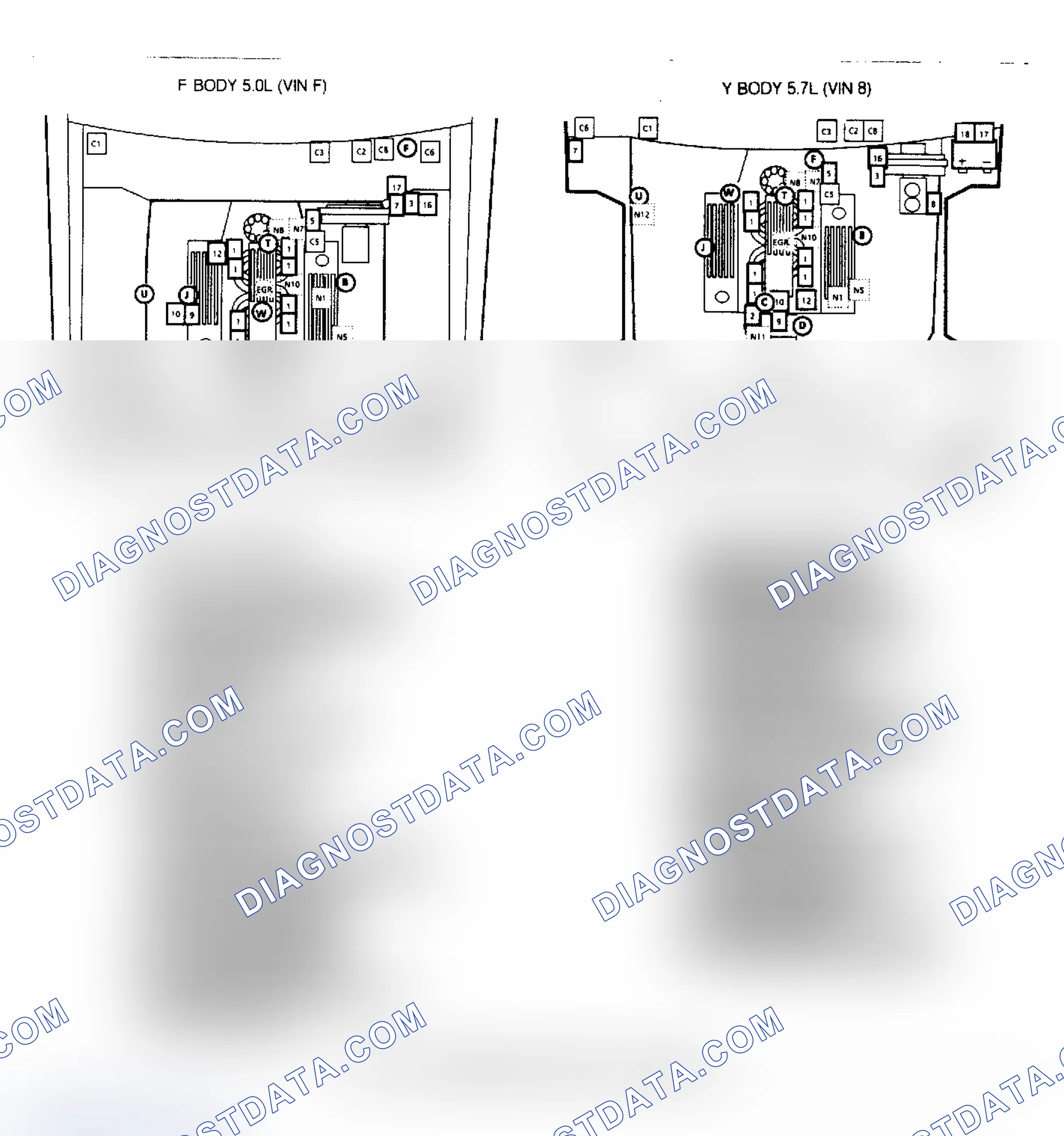 Scheme 686: PFI Component Location (5.0L & 5.7L)