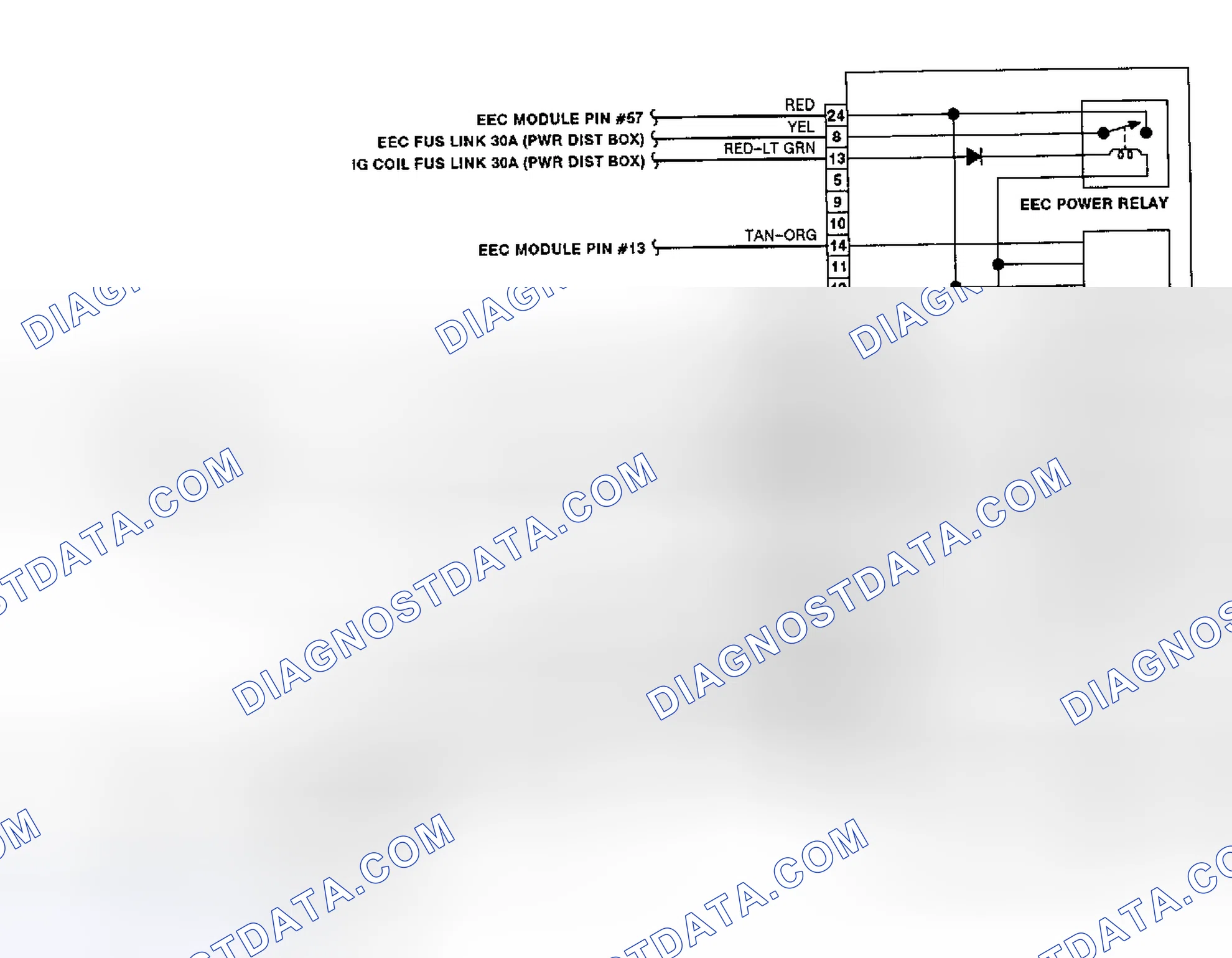 Scheme 14: Electric Cooling Fan Wiring Diagram (Thunderbird 3.8L SC)