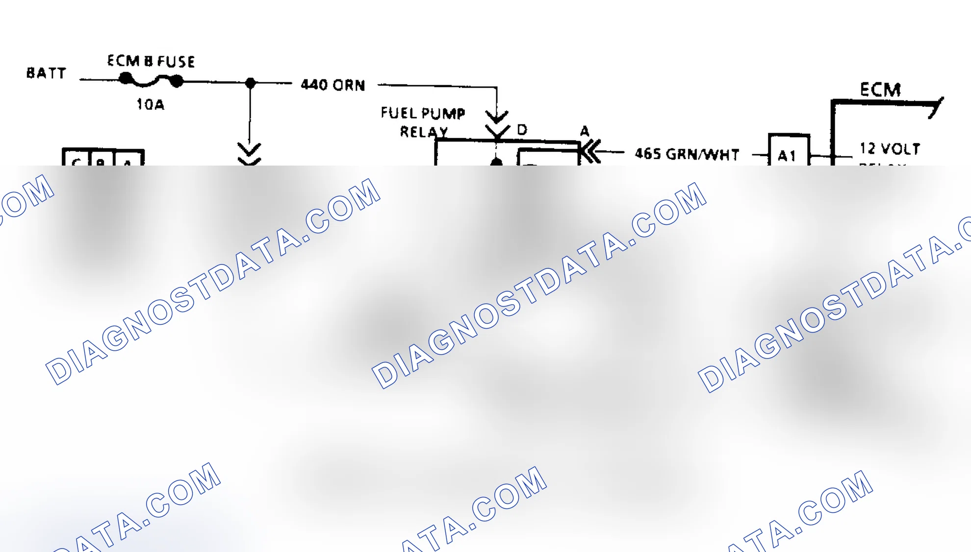 Scheme 105: Code 54, Fuel Pump Schematic (Astro, Safari & "S/T" Series)