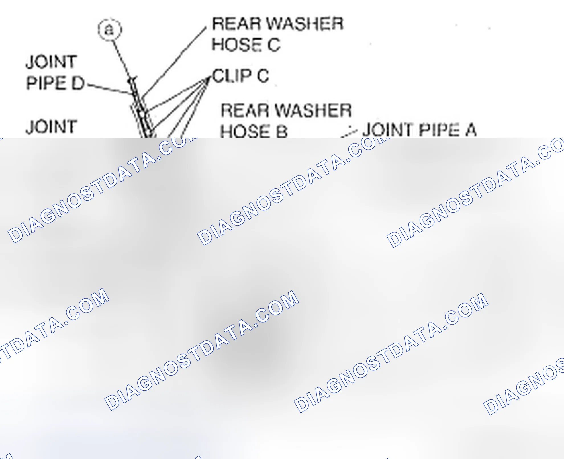 Scheme 36: REAR WASHER HOSE REMOVAL/INSTALLATION