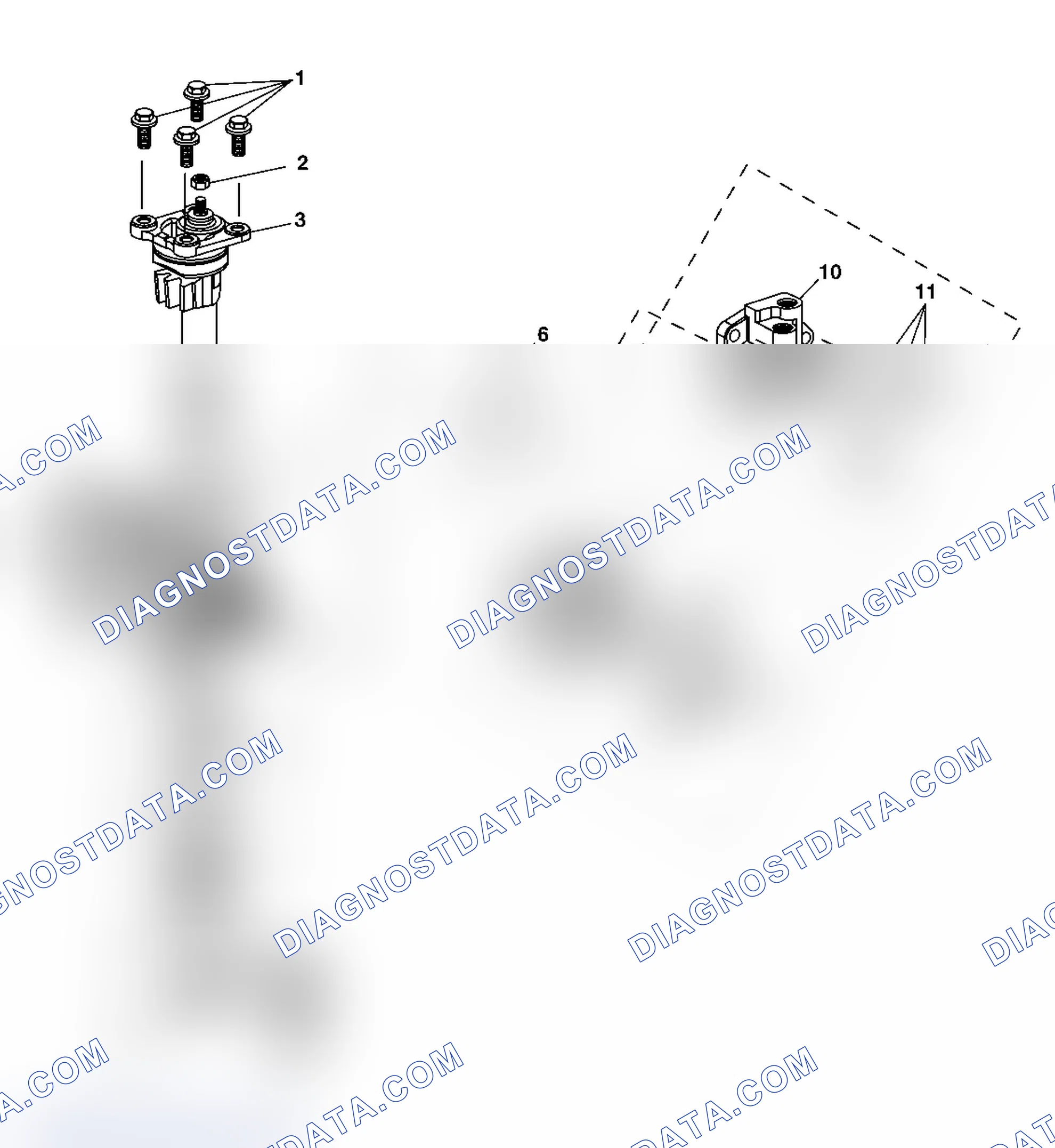 Scheme 11: Power Steering Gear Disassembled View (670 Gear)