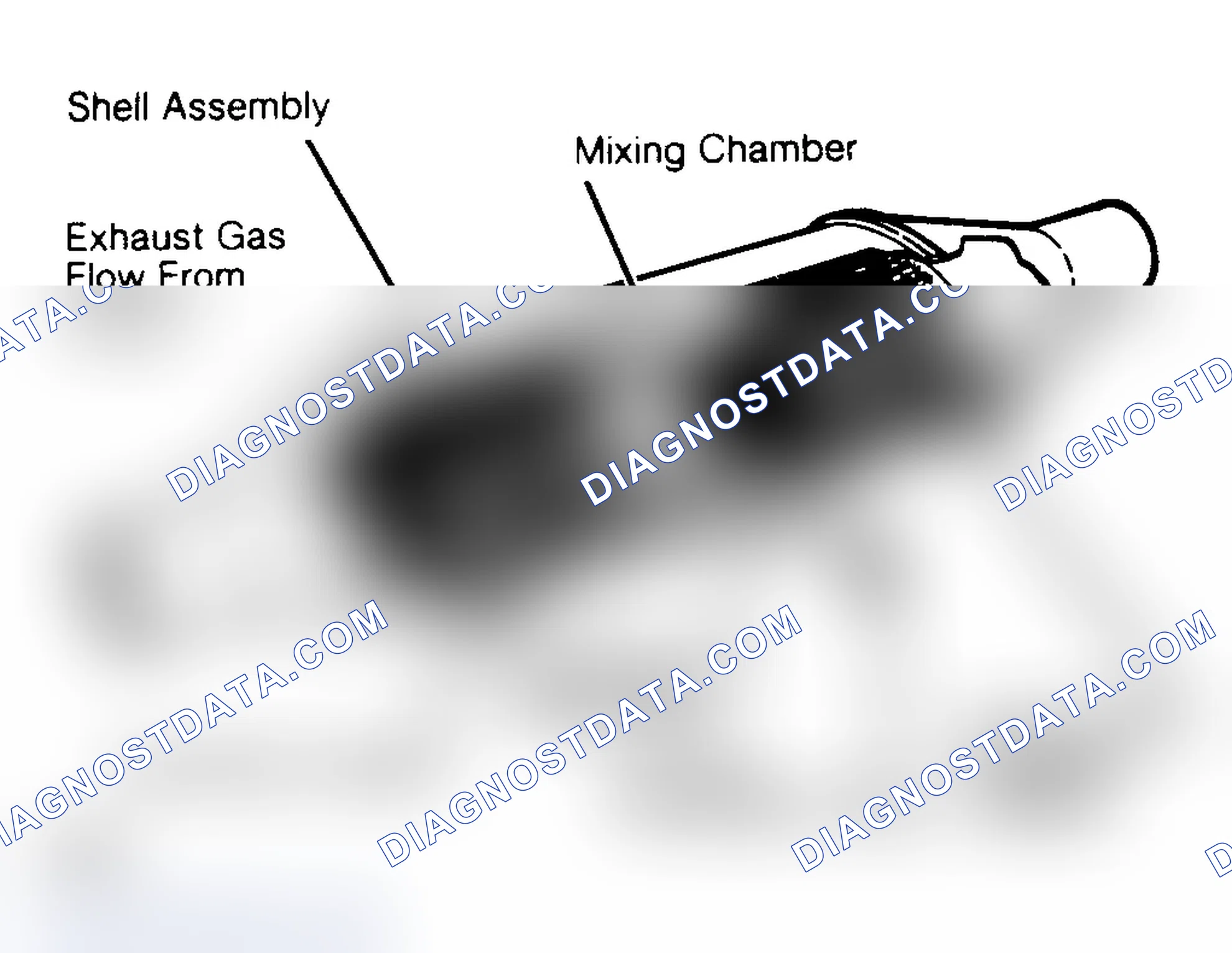 Fig. 1: Cross Section of Dual-Bed Catalytic Converter (Ford Shown; Chrysler Corp., GM & Jeep Similar)