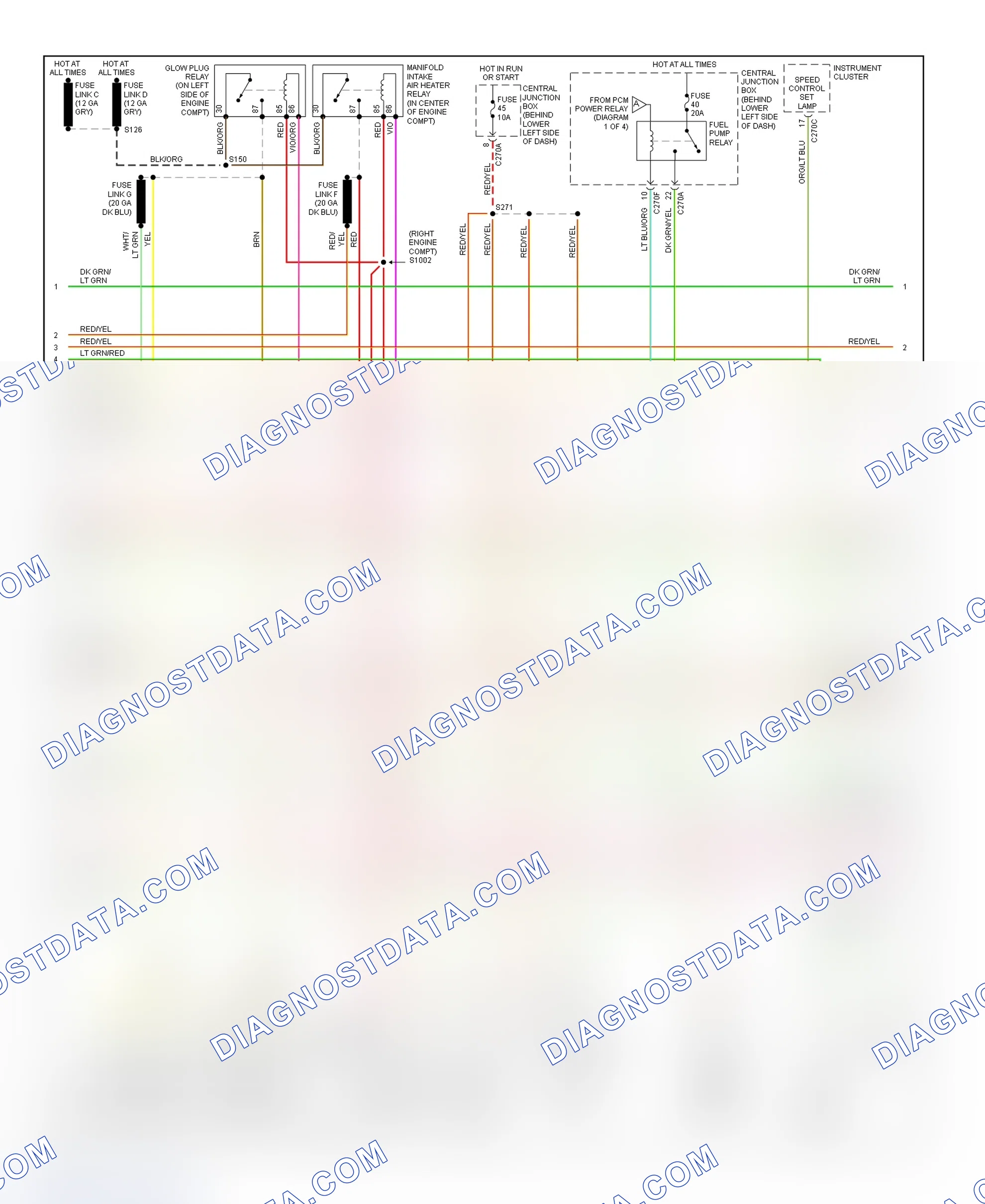 Scheme 77: PCM Wiring Diagram (Excursion & Pickup - F250/F550 Super Duty - 7.3L Turbo Diesel - Except California - 2 Of 4)