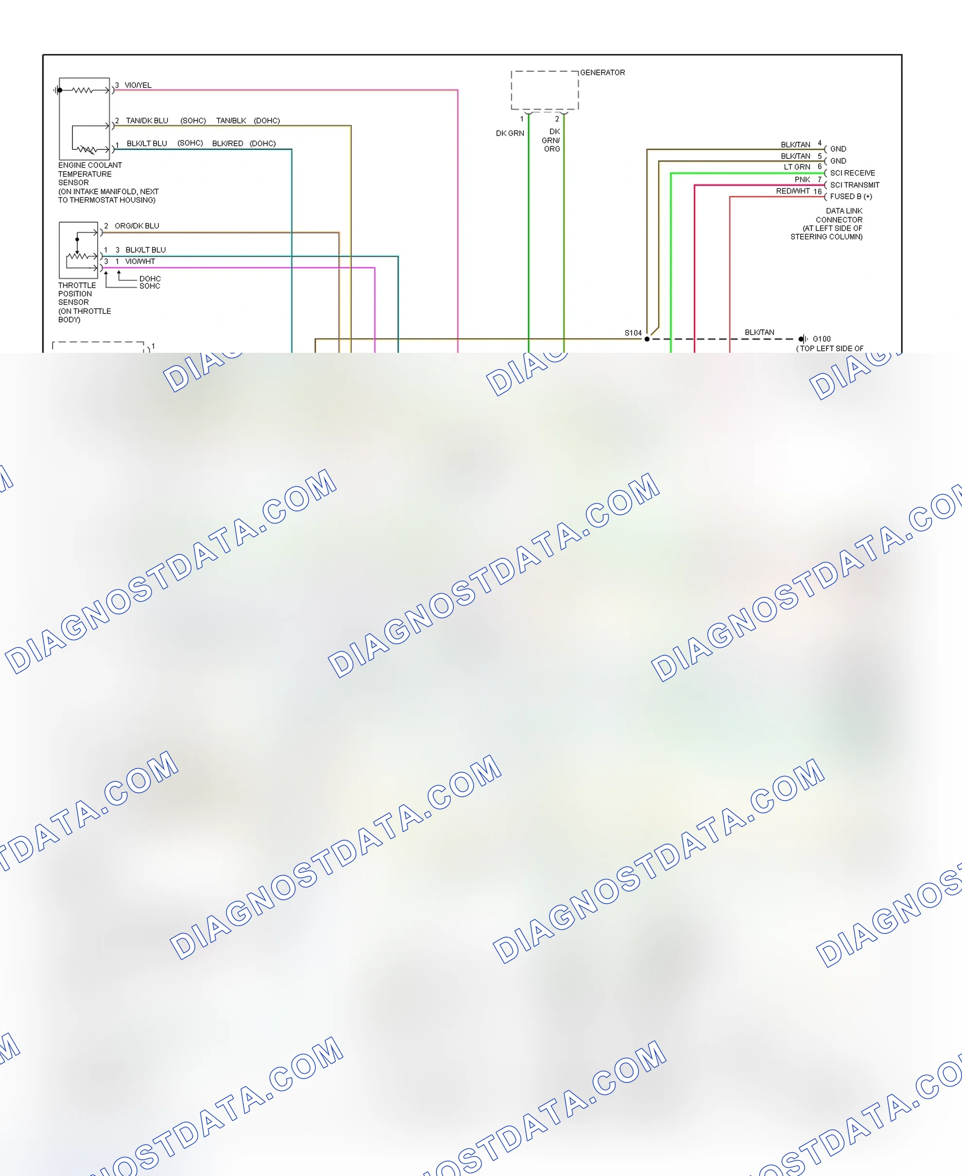 Scheme 40: PCM Wiring Diagram (Neon - 2.0L - 1 Of 3)