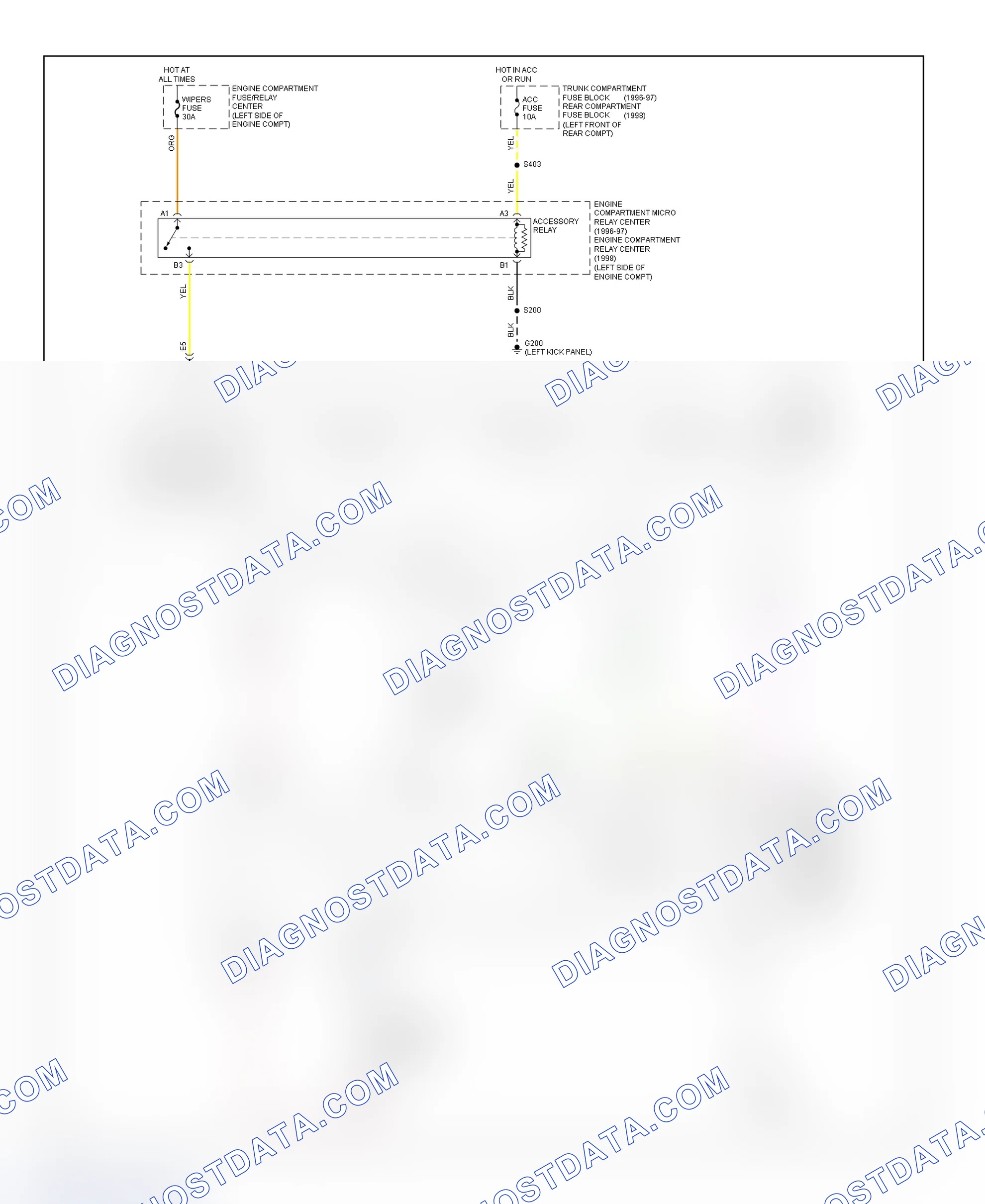 Scheme 4: Front Wiper/Washer System Wiring Diagram (All Models W/O Rain Sense Module)