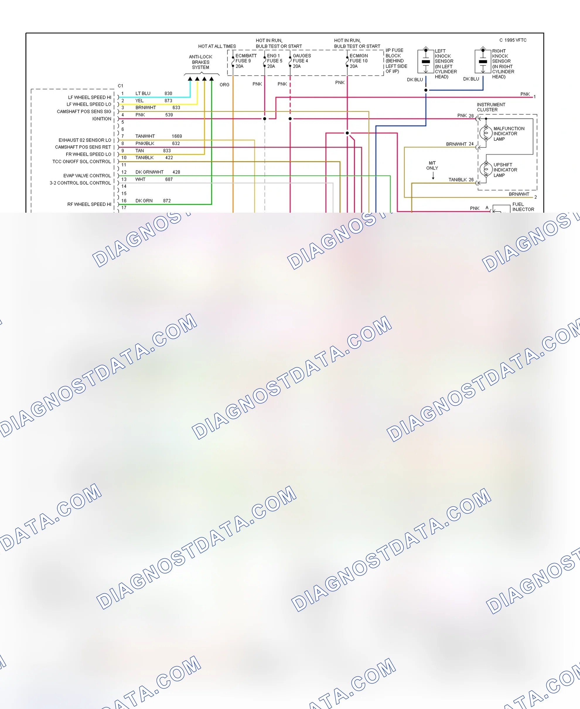 Scheme 16: Wiring Diagram ("S" & "T" Blazer, Jimmy, Pickup & Sonoma - 4.3L VIN W W/VCM - 1 Of 3)