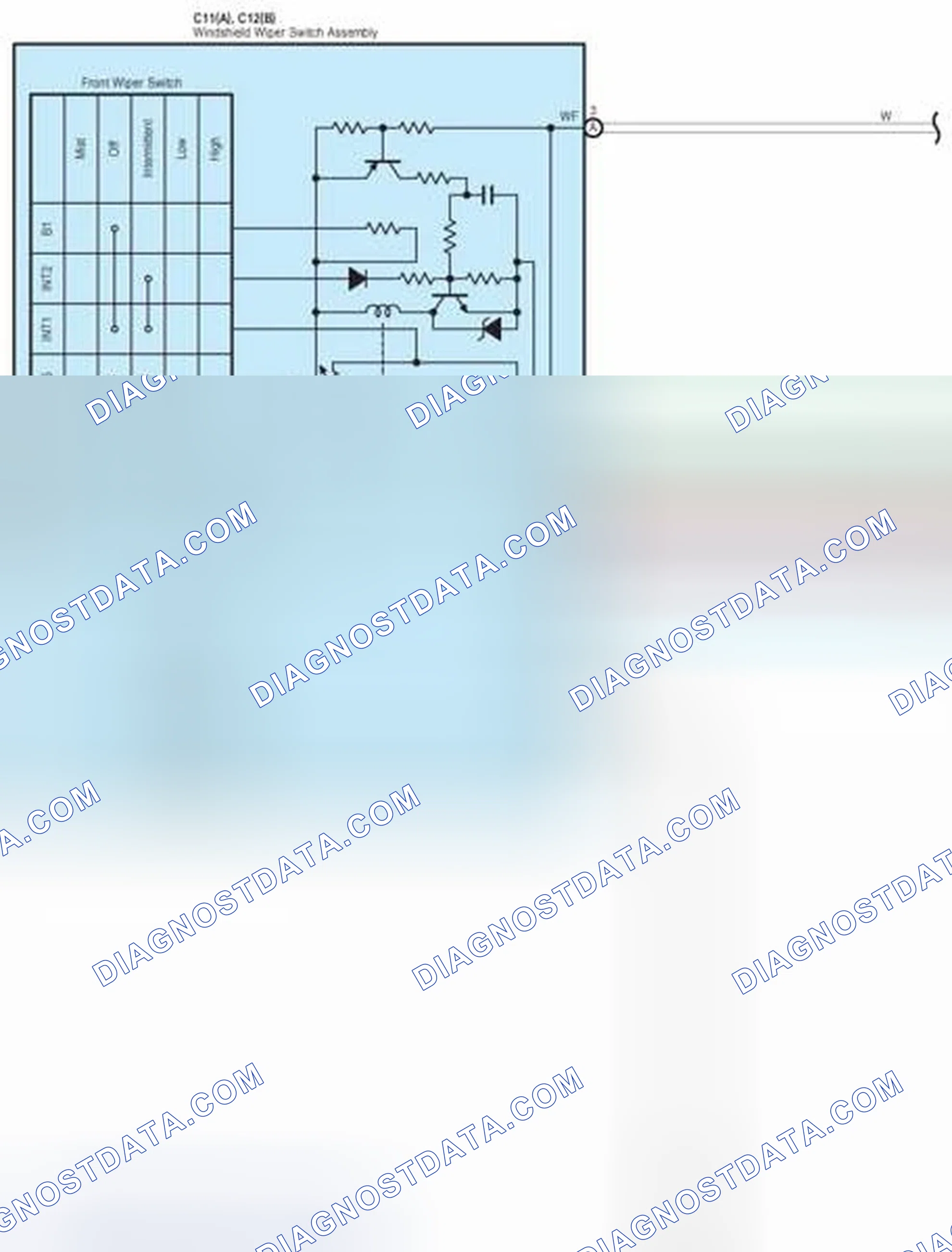 Scheme 43: Front Wiper And Washer - Circuit Diagram (1 Of 2)
