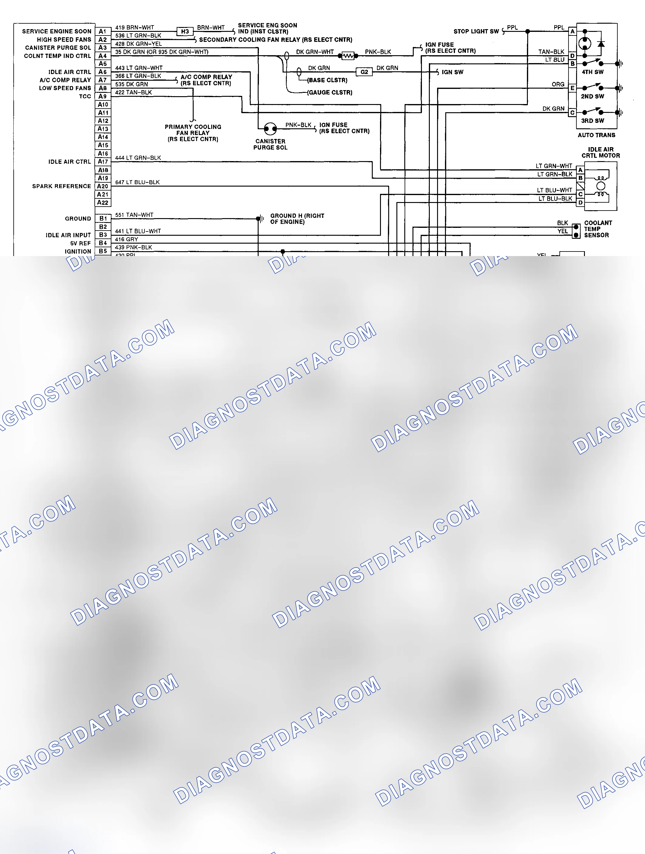 Scheme 85: ECM Wiring Diagram (3.8L VIN L - Regal)