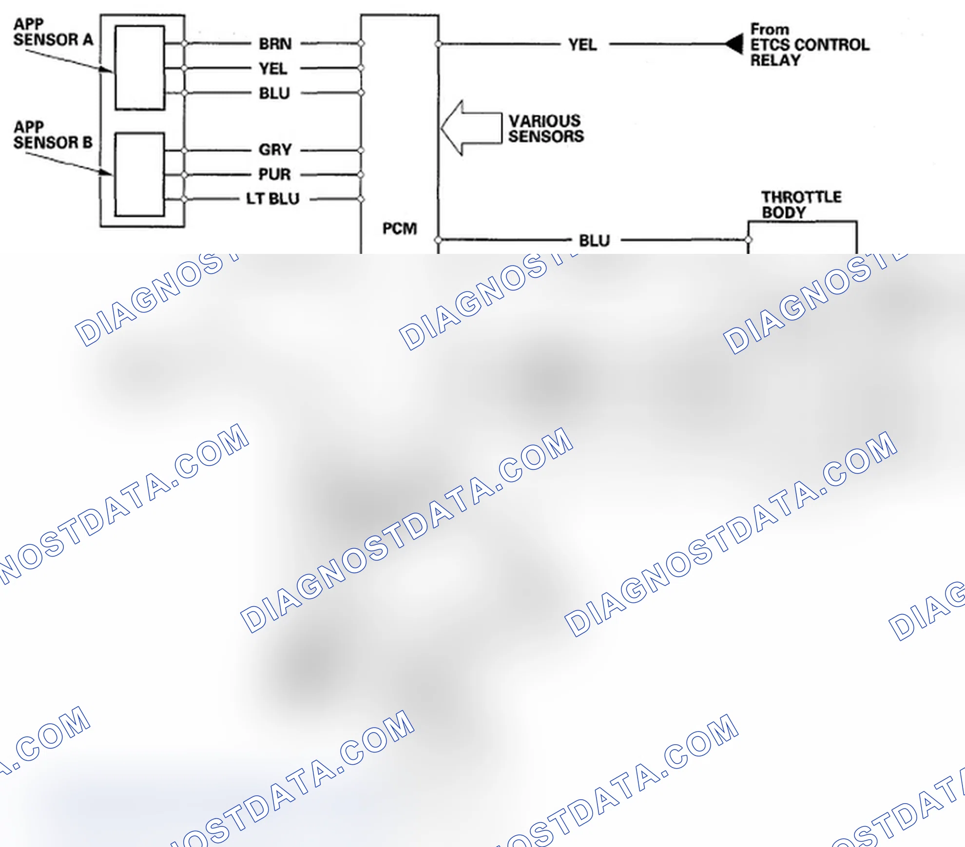 Scheme 49: Electronic Throttle Control System Diagram