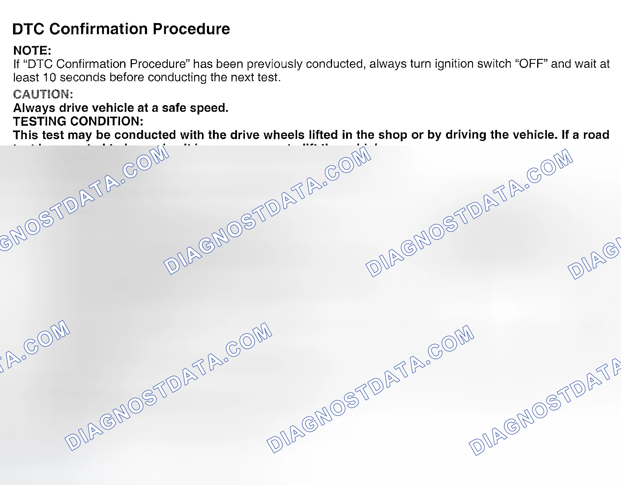 Scheme 319: DTC Confirmation Procedure