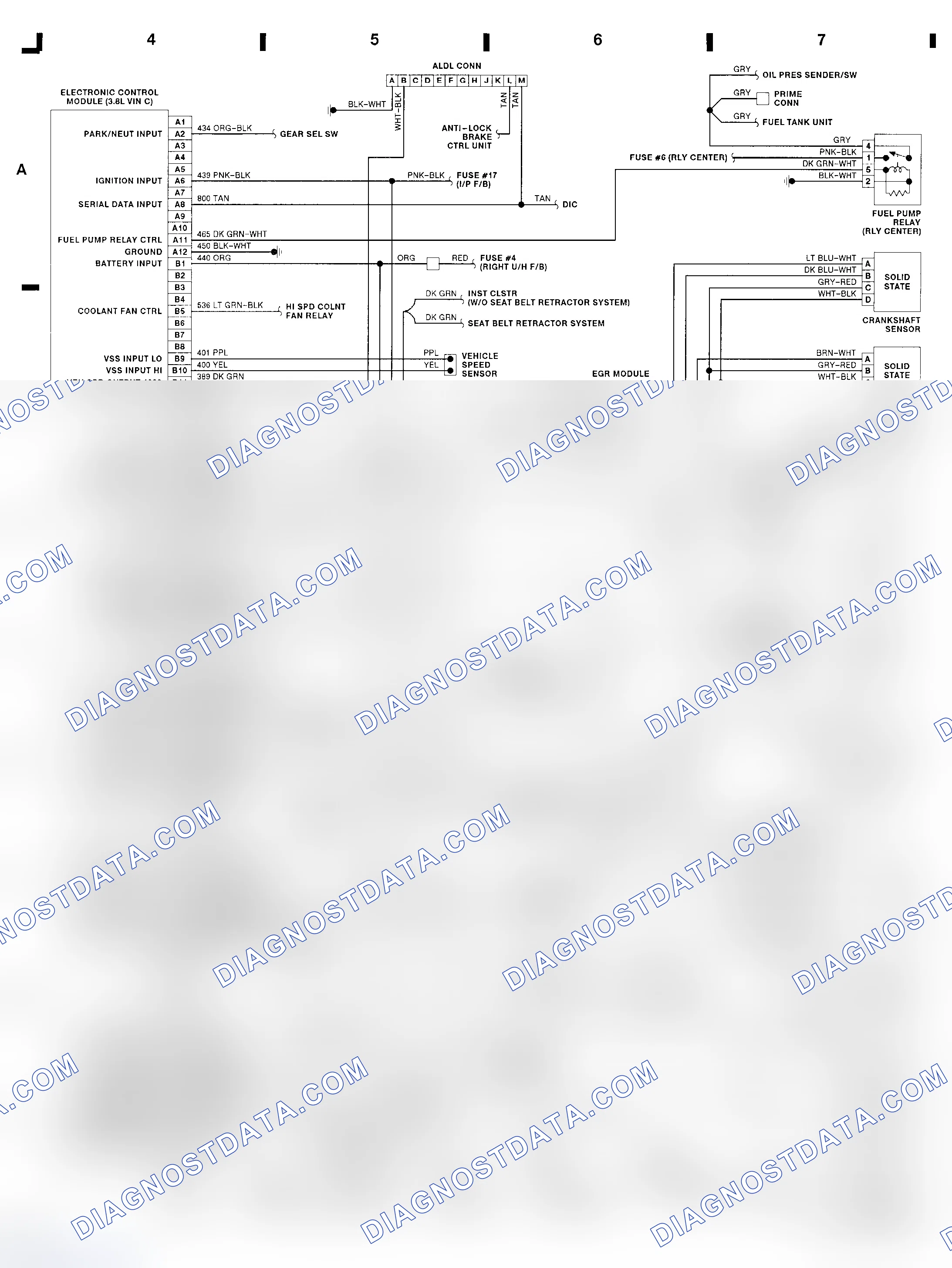Scheme 26: 3.8L (VIN C) ECM Wiring Diagram (Eighty-Eight)