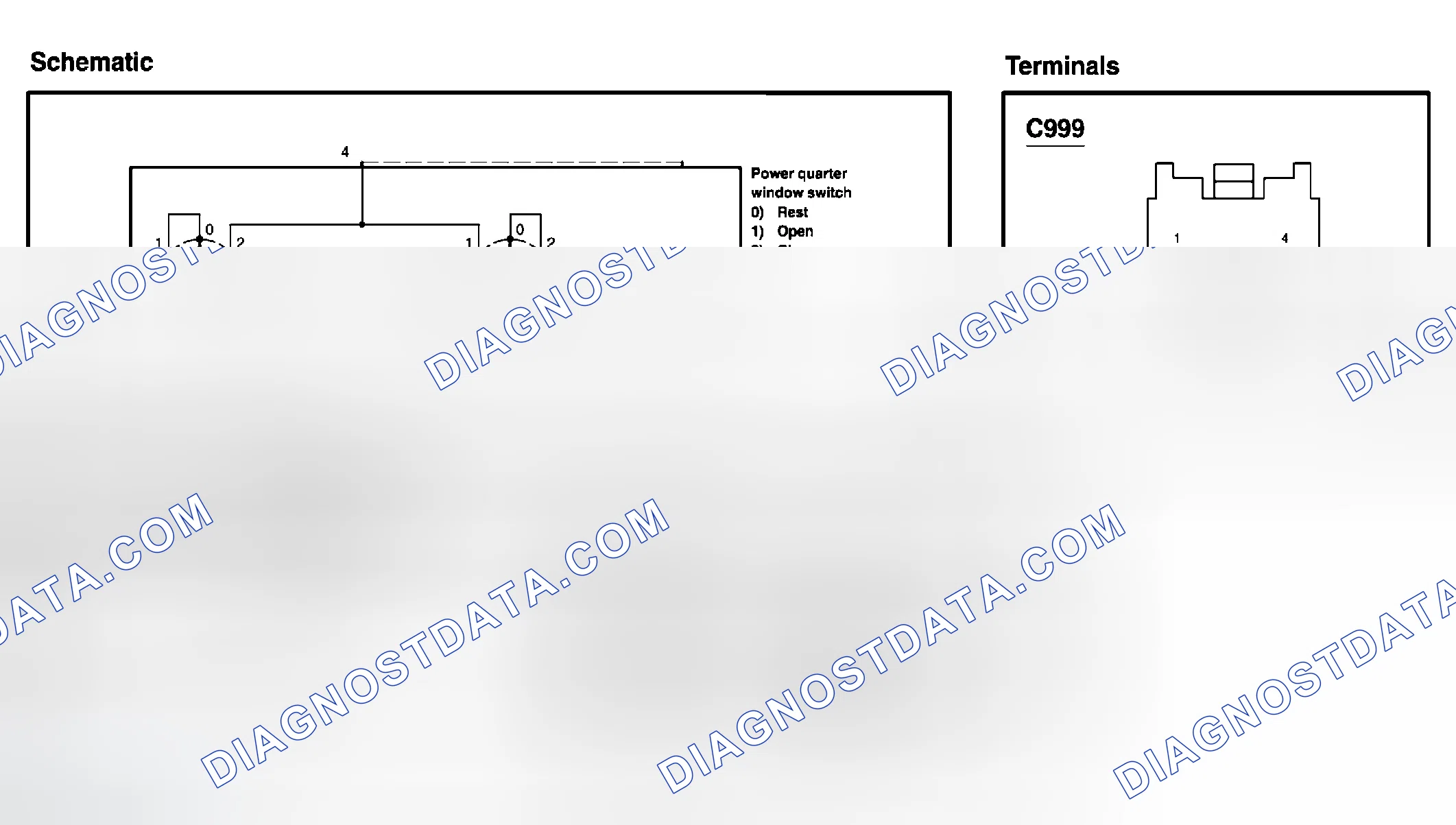 Scheme 25: Power quarter window switch - Navigator