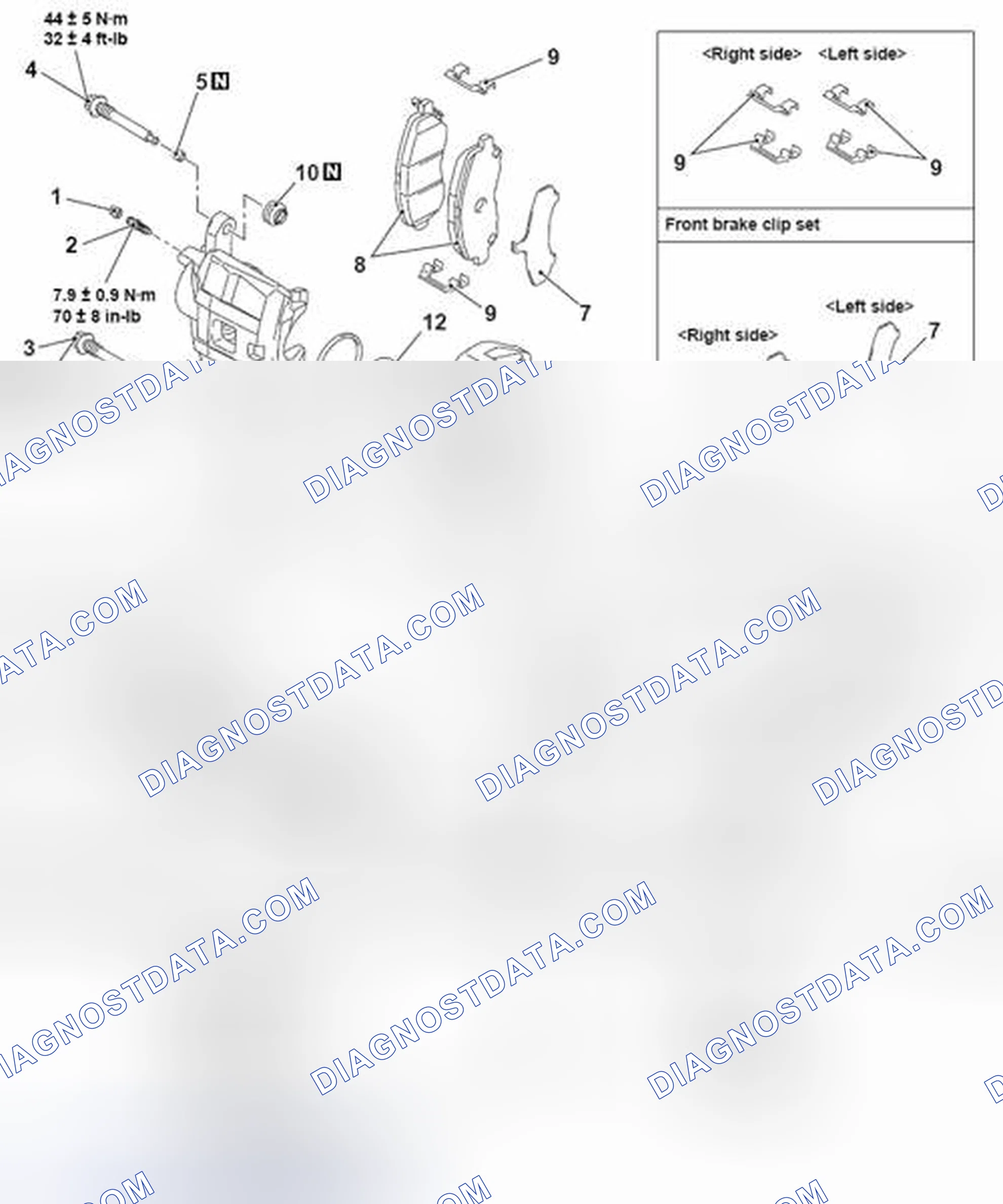 Scheme 49: DISASSEMBLY AND ASSEMBLY - 15-INCH FRONT DISC BRAKE