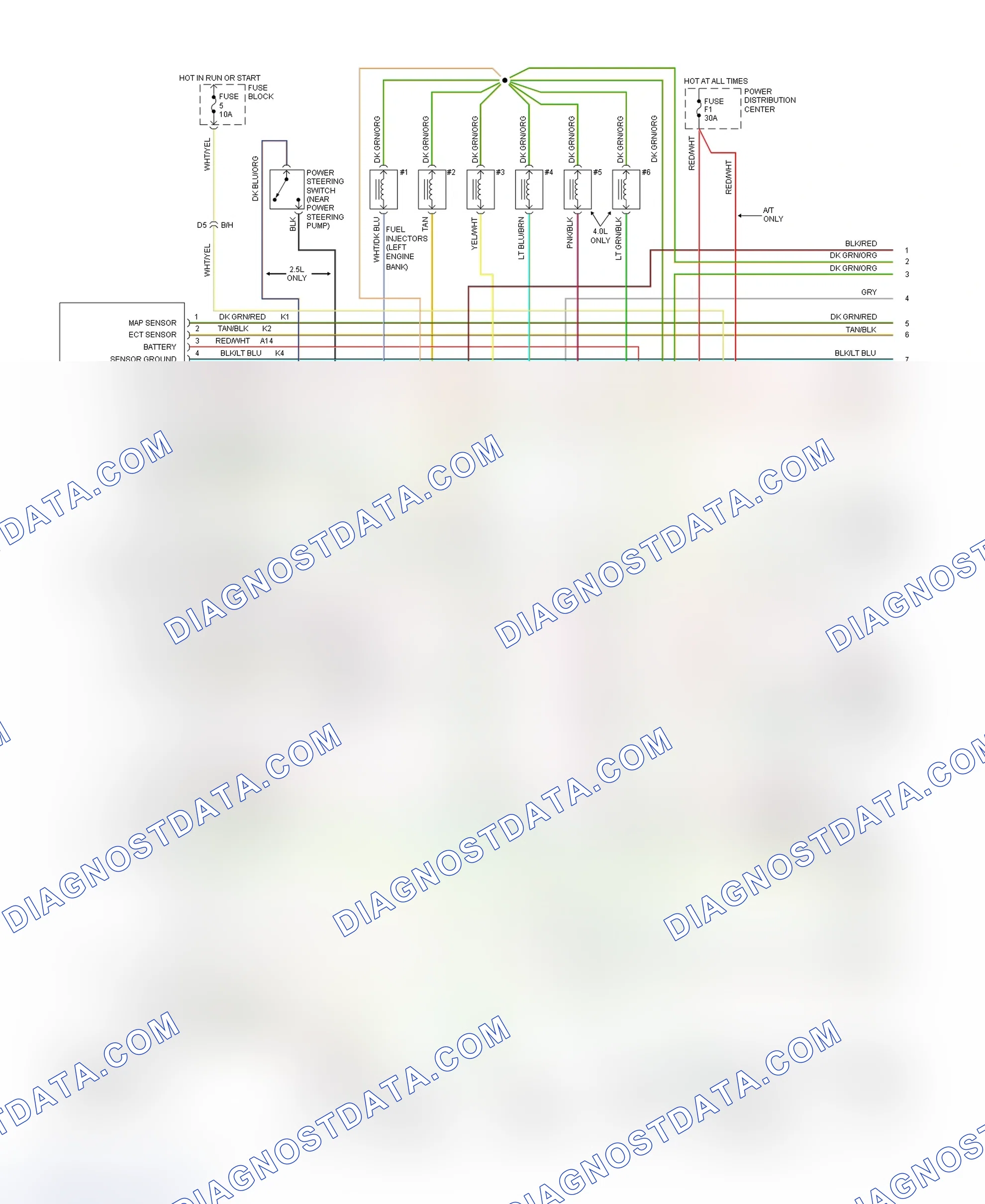 Scheme 64: Wiring Diagram (2.5L & 4.0L - Wrangler - 1 Of 2)