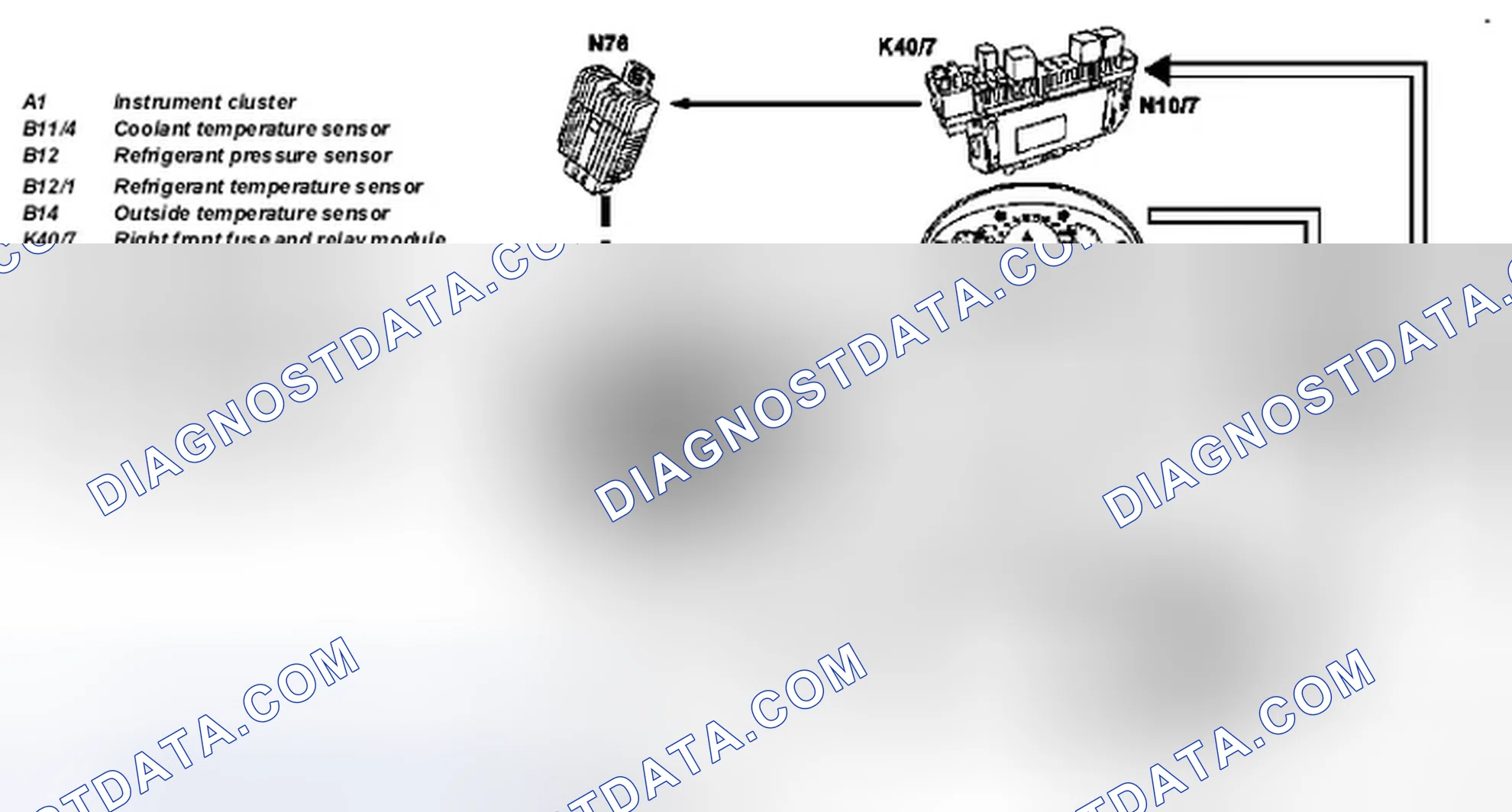 Fig. 65: Identifying Engine/AC Electric Fan Control Module Interlinkage Components