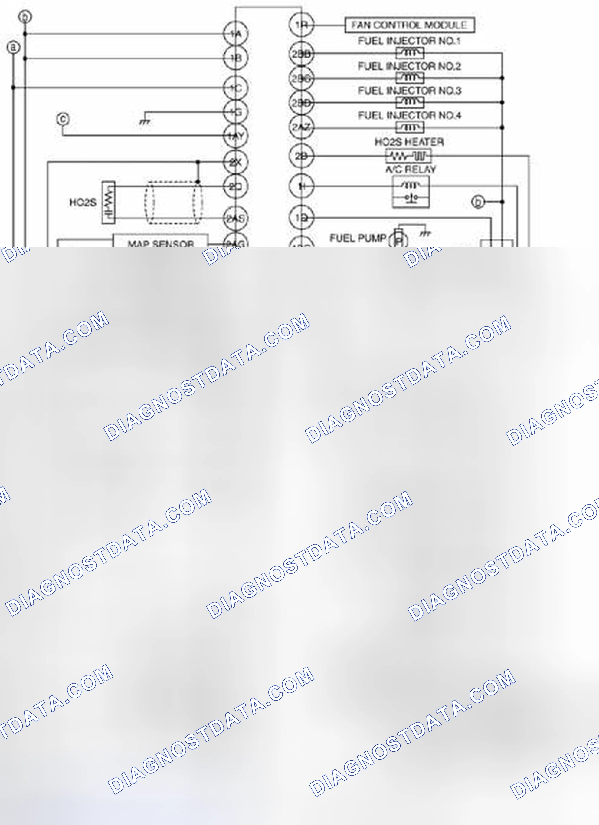 Scheme 4: Engine Control System Wiring Diagram [MZR 2.0, MZR 2.5] (1 Of 2)