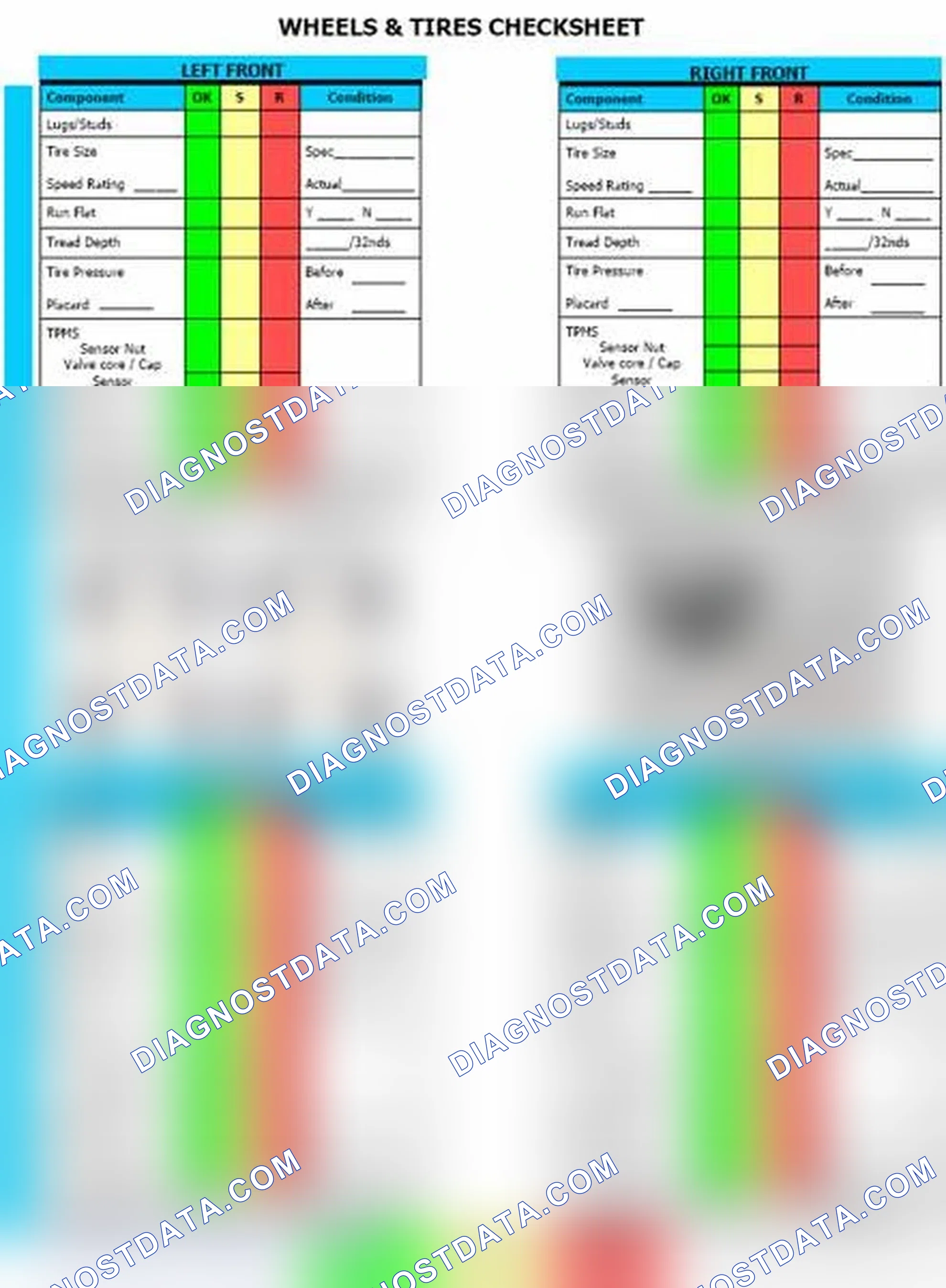 Scheme 35: Wheels & Tires Checksheet (2 Of 2)