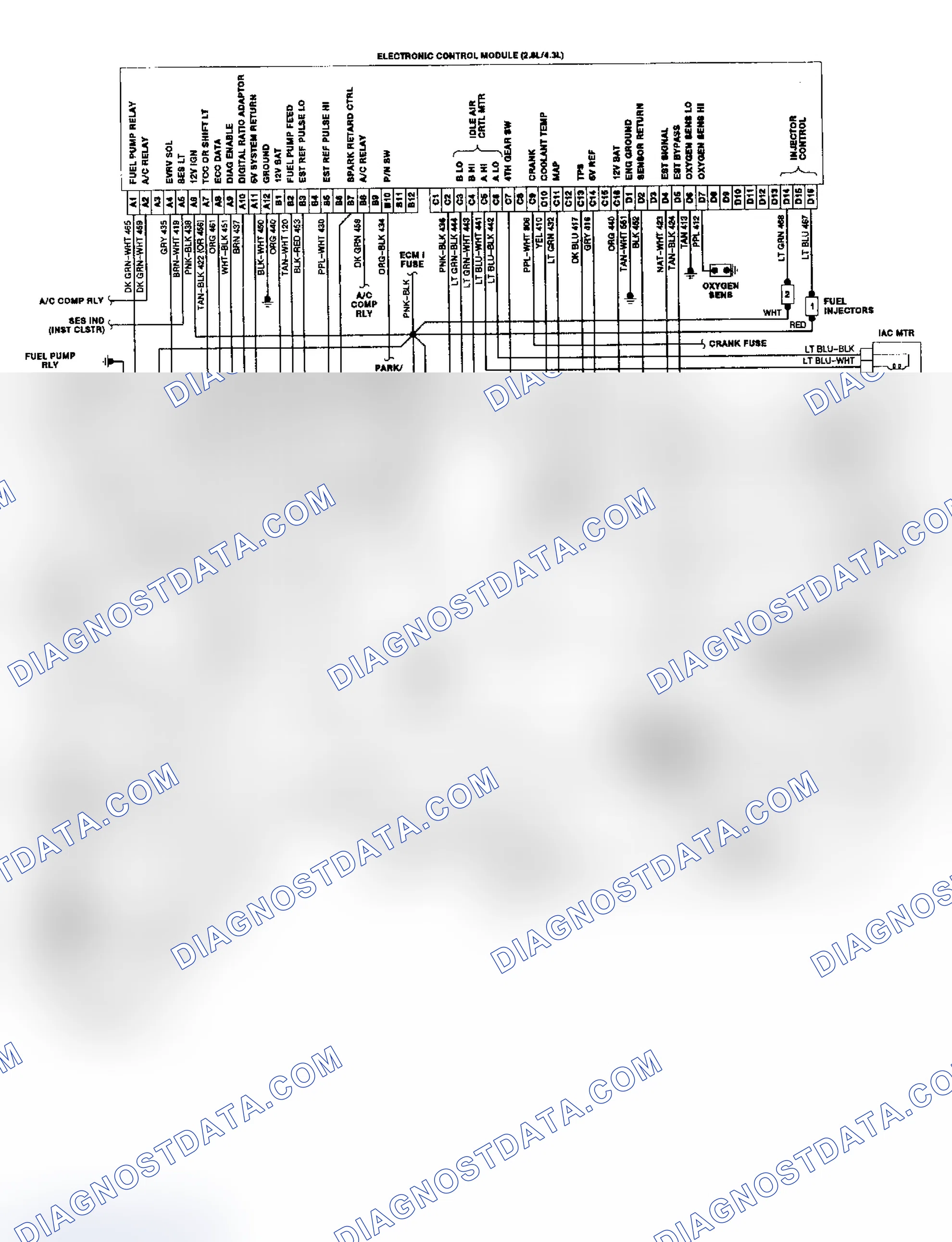 Scheme 22: "S" & "T" Series 2.8L & 4.3L TBI/CCC Wiring Diagram