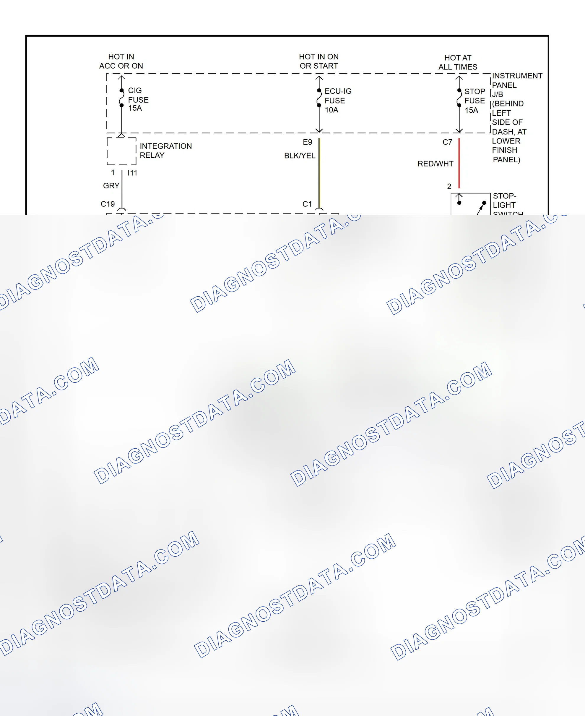 Scheme 299: Shift Interlock System Wiring Diagram (2001 - Toyota Corolla)
