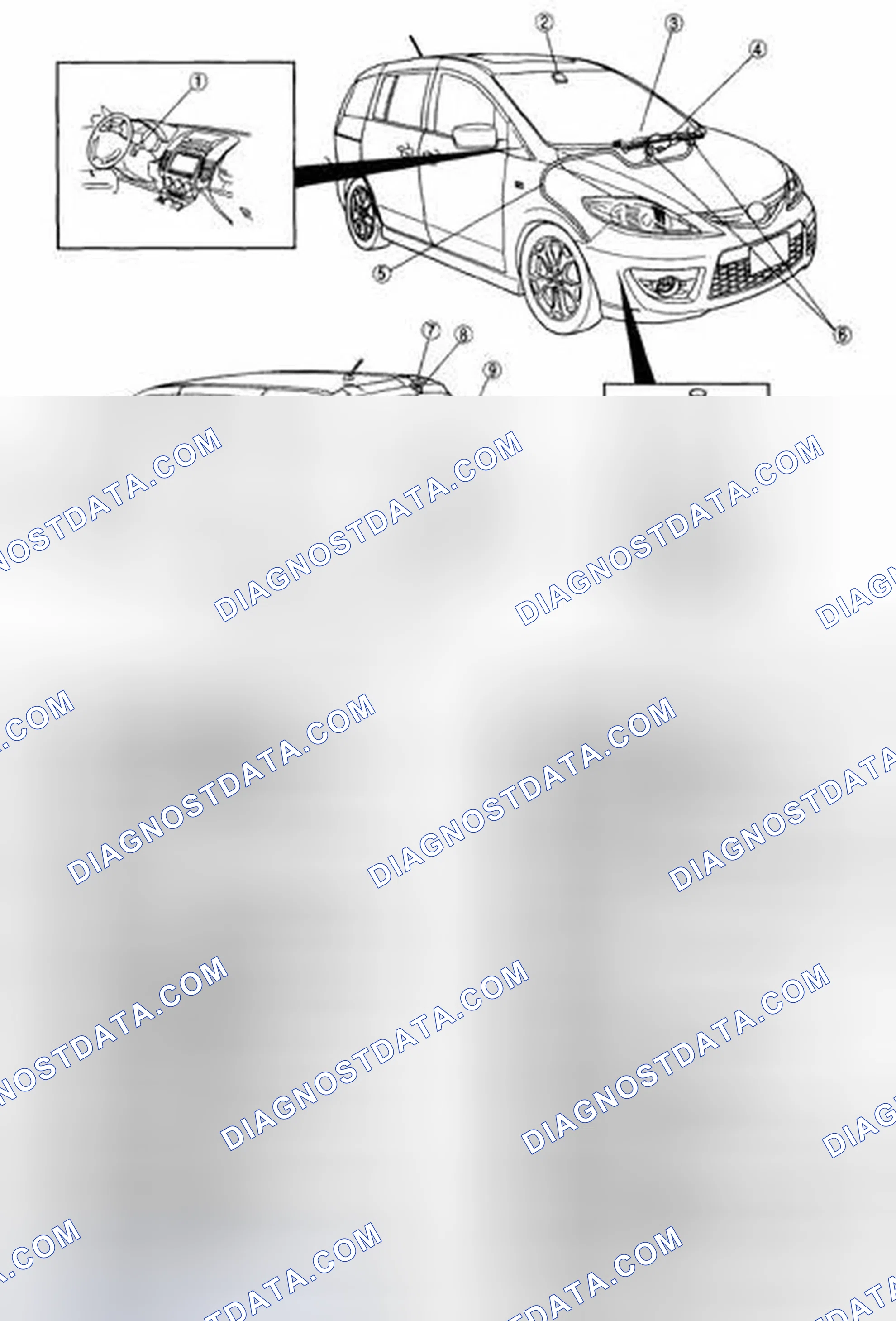 Scheme 1: WIPER/WASHER SYSTEM LOCATION INDEX