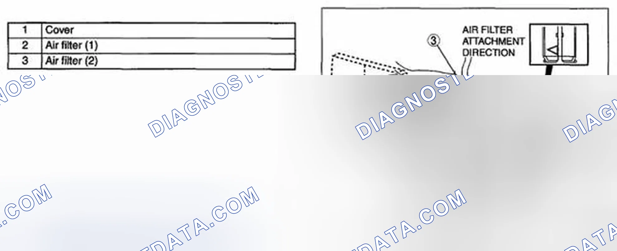 Scheme 135: AIR FILTER REMOVAL/INSTALLATION