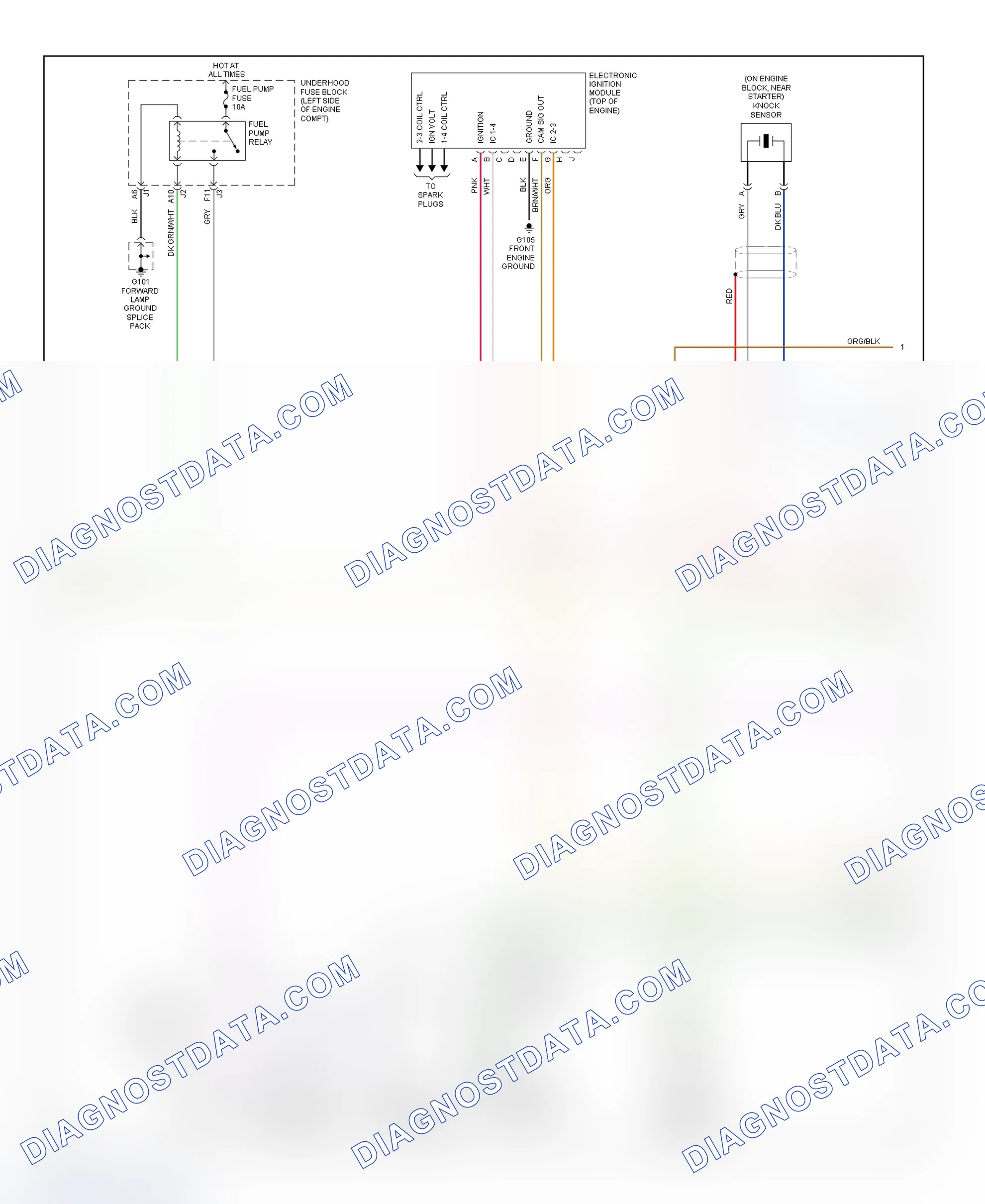 Scheme 222: PCM Wiring Diagram (Vue - 2.2L - 2 Of 3)