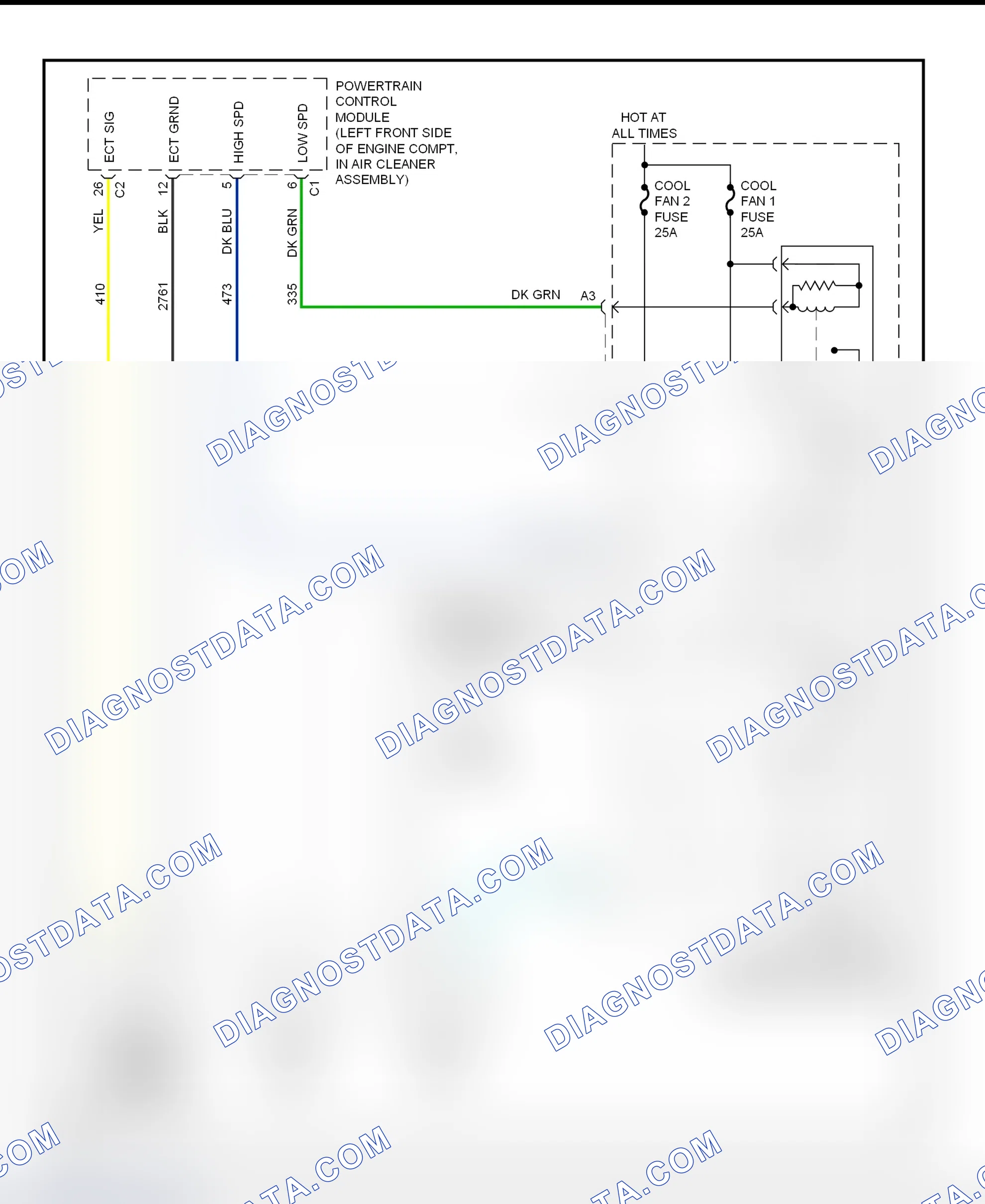 Scheme 12: Electric Cooling Fans Wiring Diagram (Intrigue)