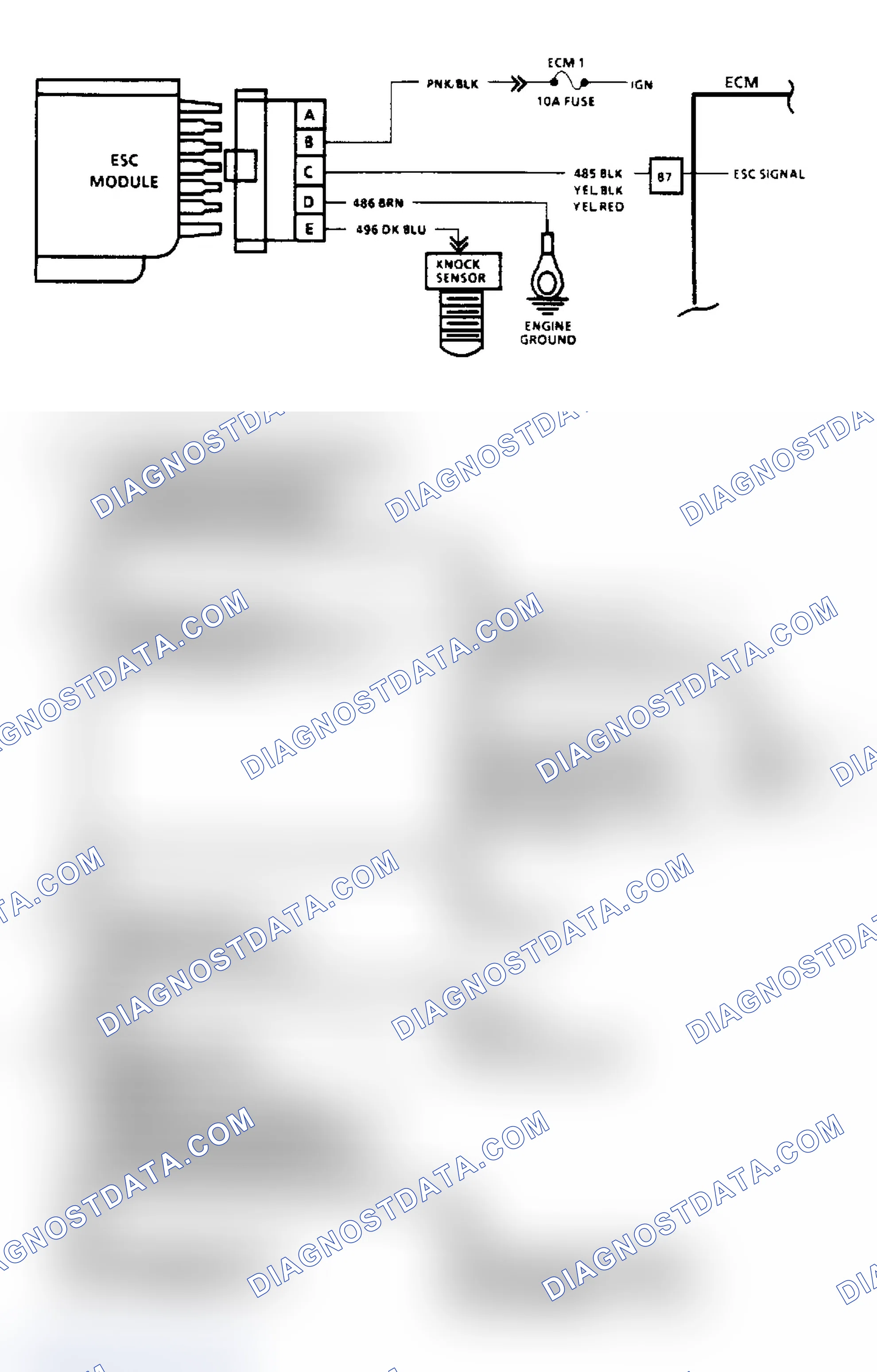 Scheme 173: Electronic Spark Control Check (Except 2.5L & 7.4L)