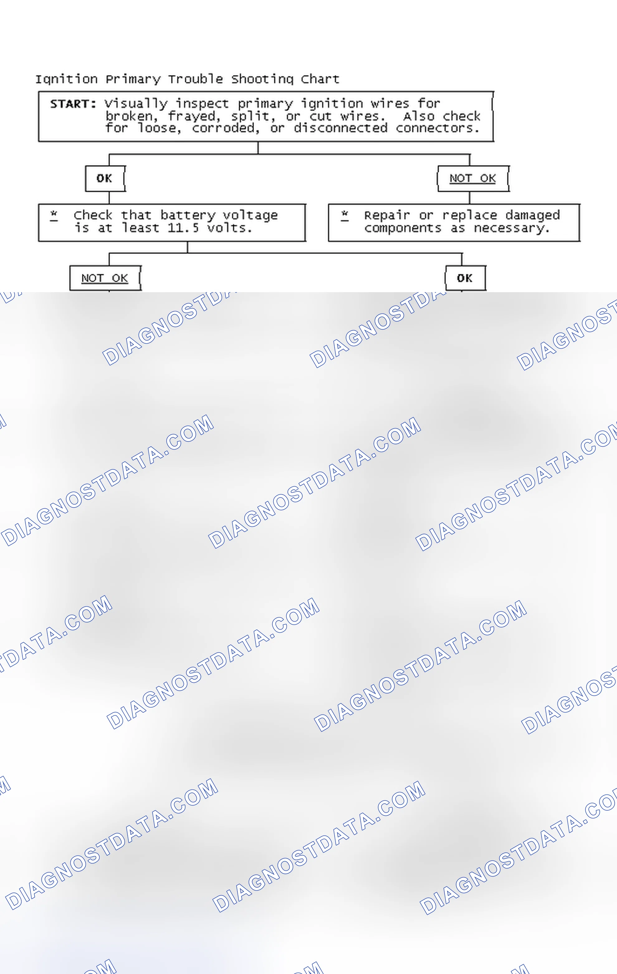 Scheme 2: Ignition Primary Trouble Shooting Chart
