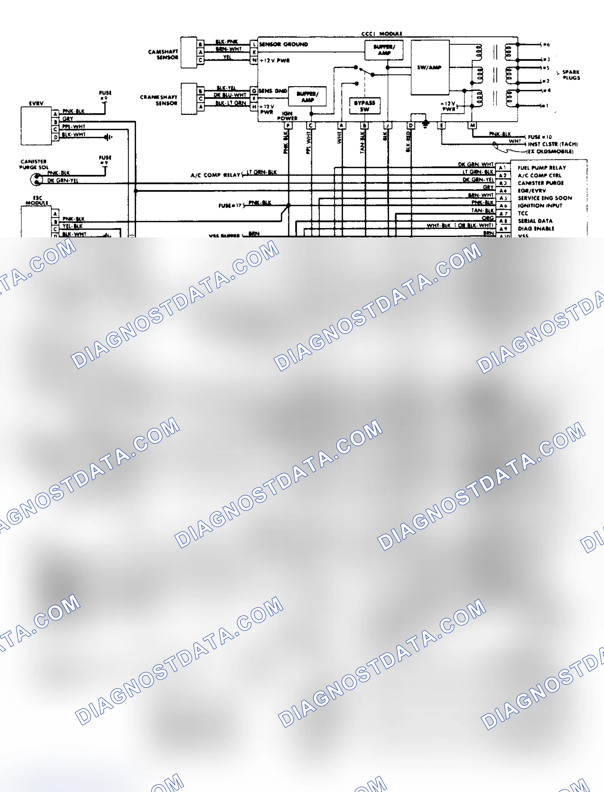 Scheme 39: Wiring Diagram: Bonneville, Electra, LeSabre, Delta 88 & Ninety Eight 3.8L PFI System