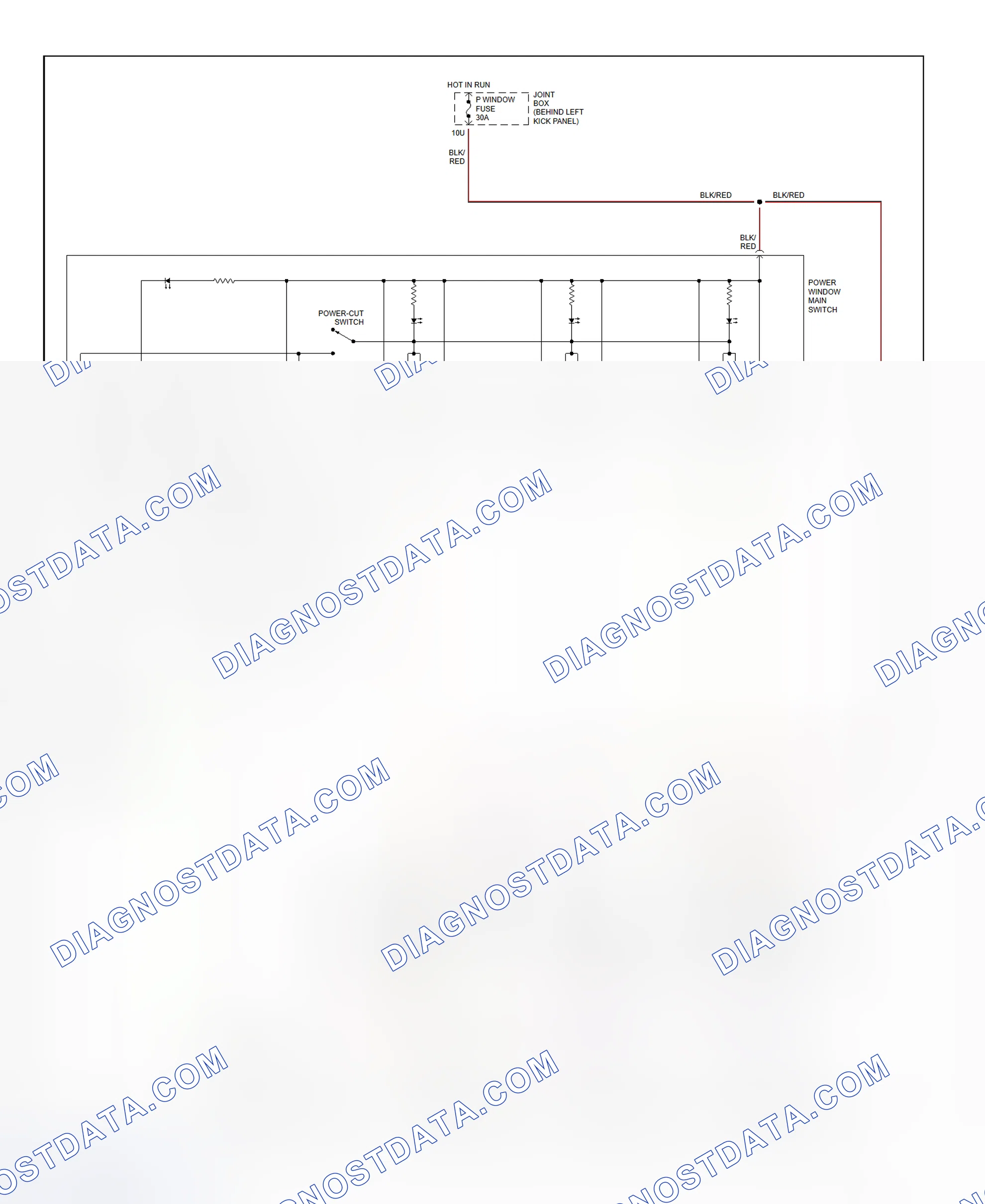 Scheme 4: Power Window System Wiring Diagram (Millenia)