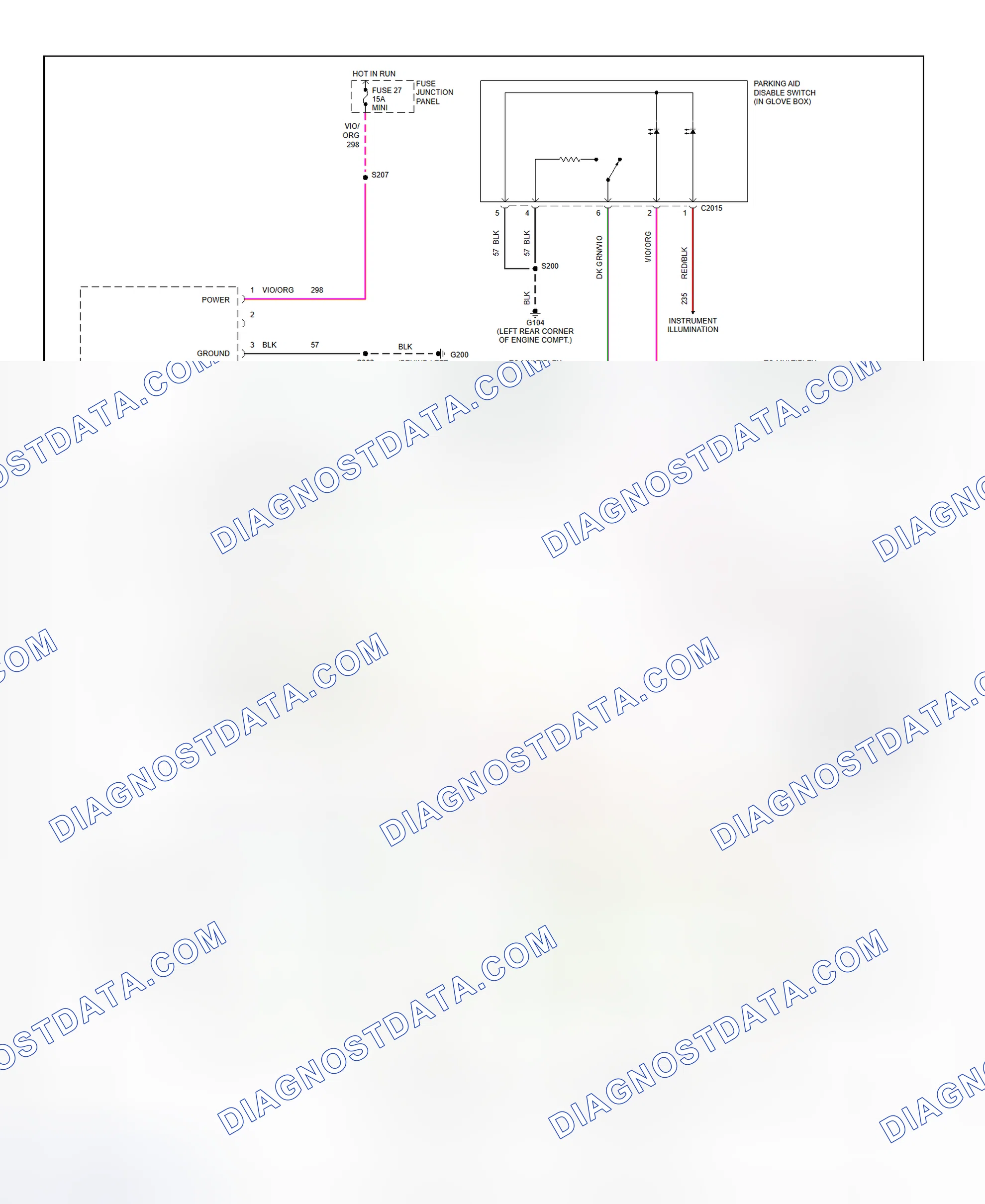 Scheme 3: Parking Aid Module Wiring Diagram (Explorer & Mountaineer)