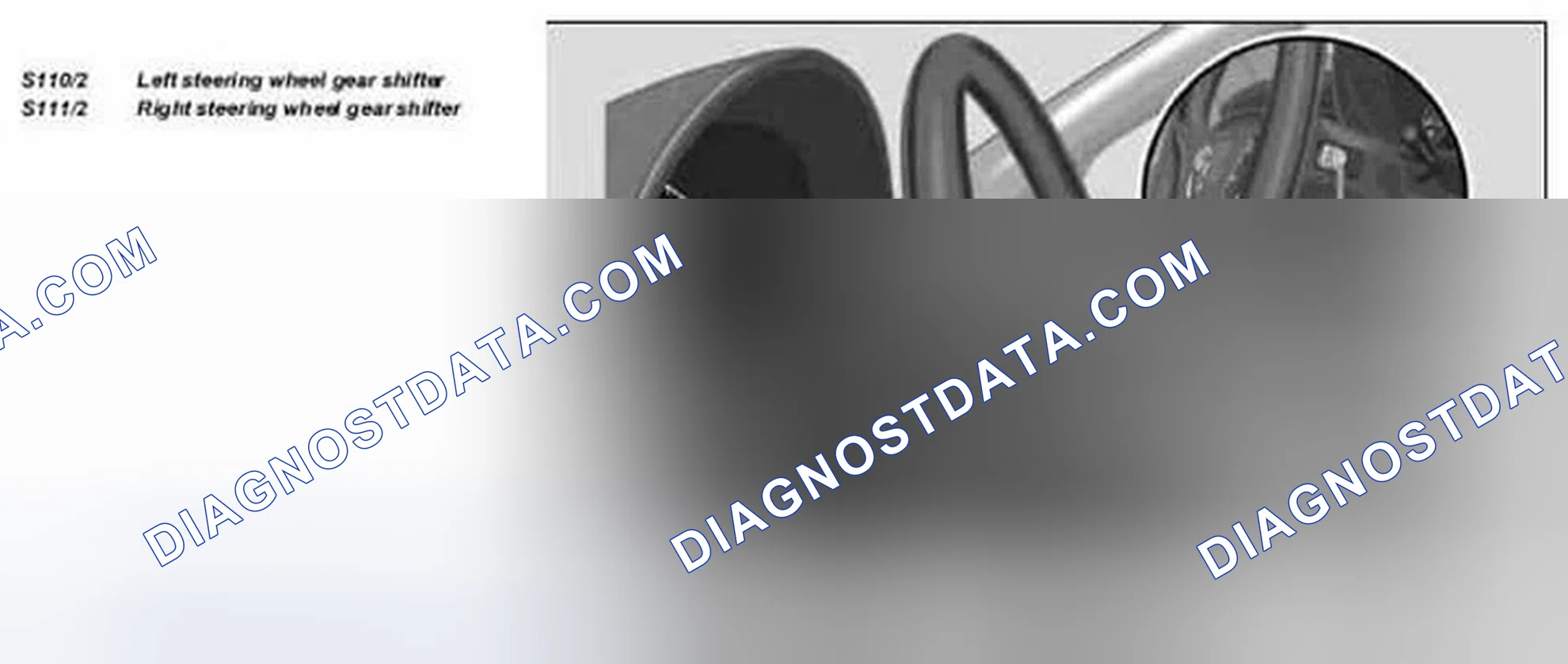 Scheme 55: Identifying Steering Wheel Gear Shifter (Transmission 722.6) - Illustrated On Model 203